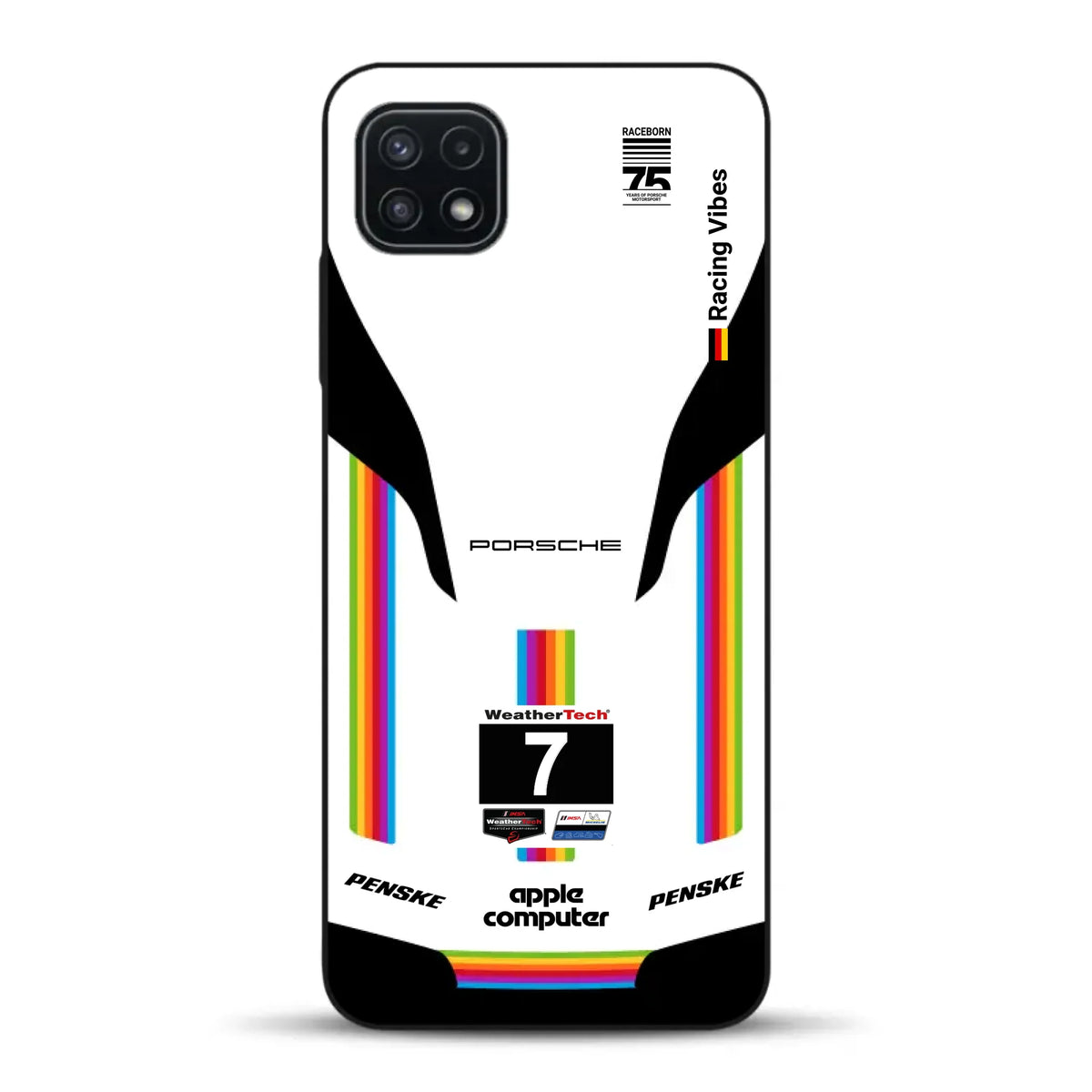 Porsche 963 Apple Retro Livery - Custodia per cellulare personalizzata per Samsung