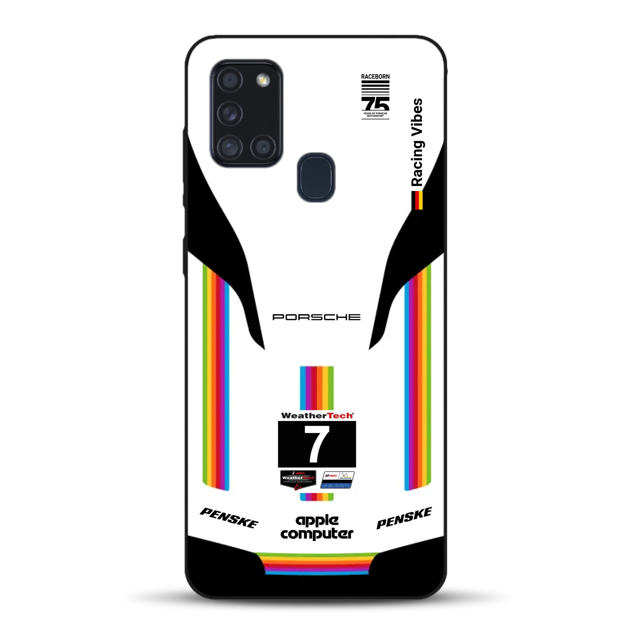 Porsche 963 Apple Retro Livery - Custodia per cellulare personalizzata per Samsung