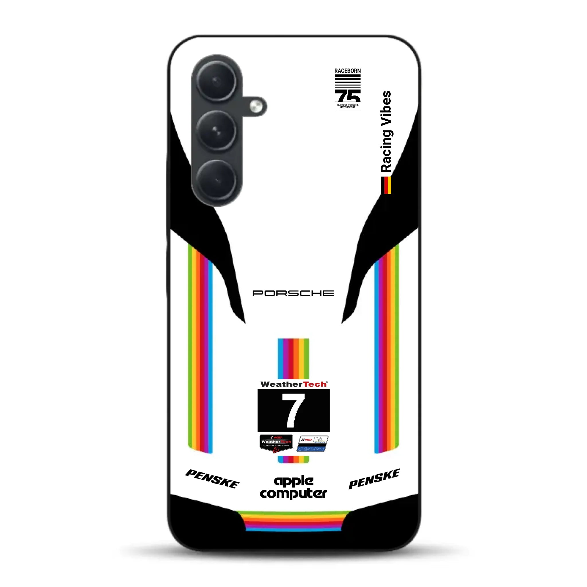 Porsche 963 Apple Retro Livery - Custodia per cellulare personalizzata per Samsung