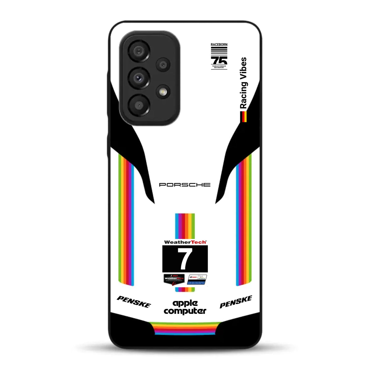 Porsche 963 Apple Retro Livery - Custodia per cellulare personalizzata per Samsung