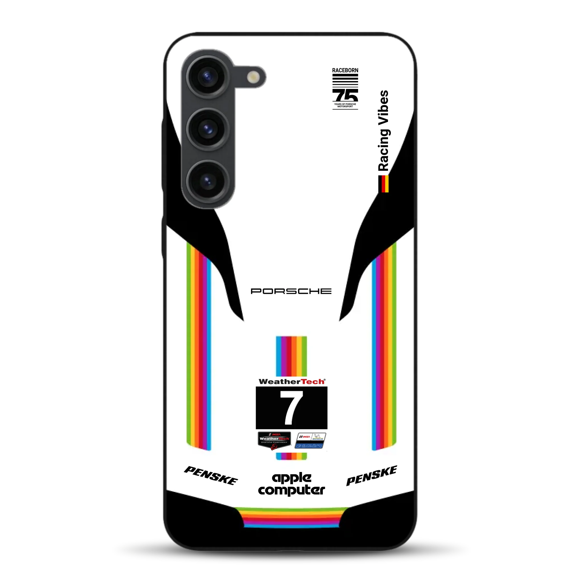 Porsche 963 Apple Retro Livery - Custodia per cellulare personalizzata per Samsung