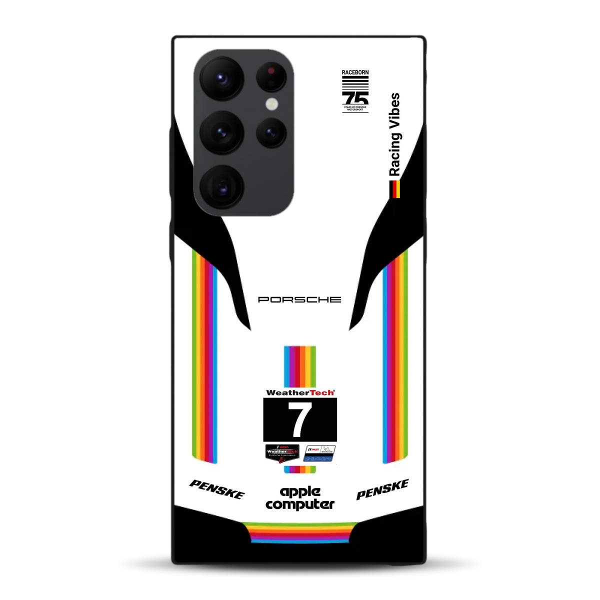 Porsche 963 Apple Retro Livery - Custodia per cellulare personalizzata per Samsung