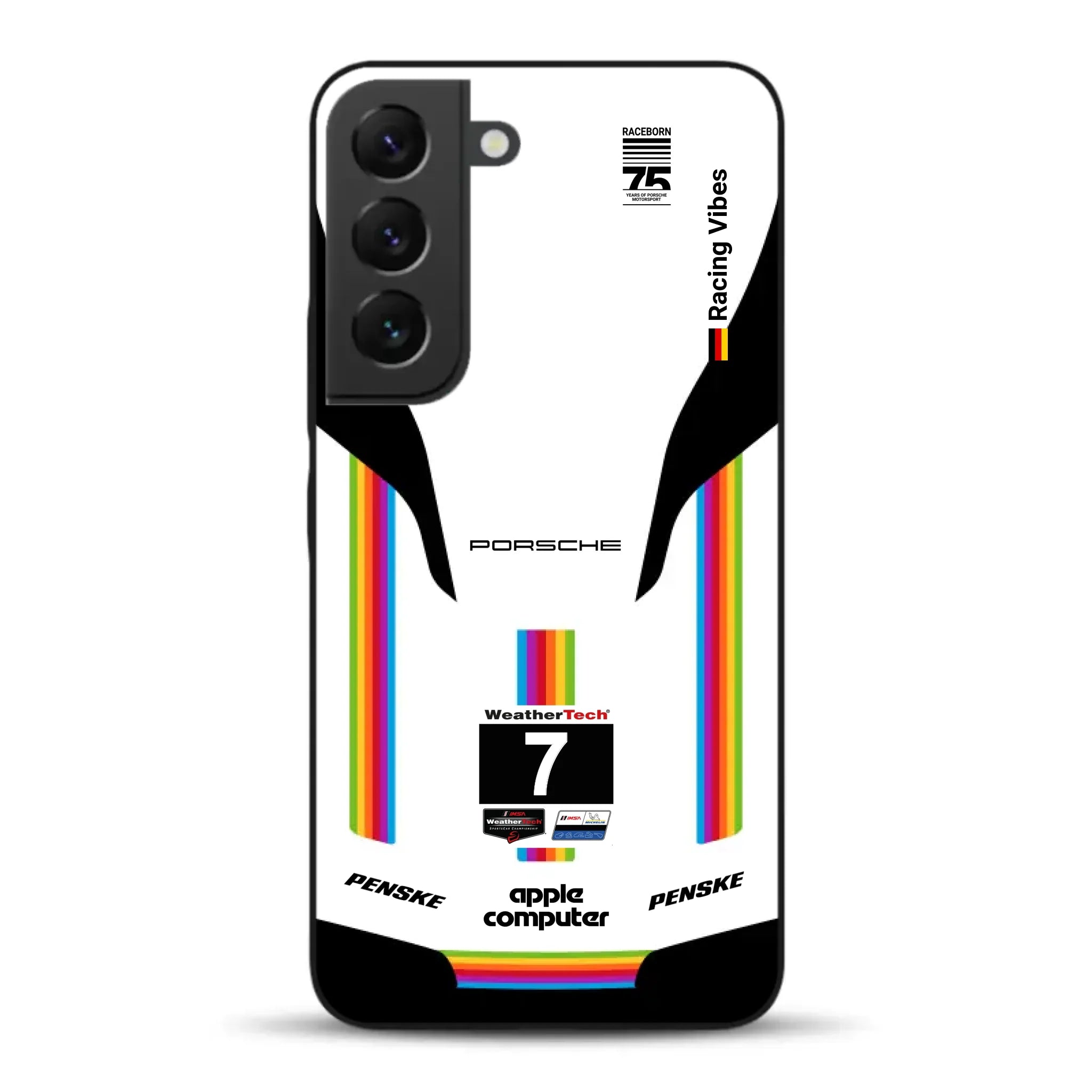 Porsche 963 Apple Retro Livery - Custodia per cellulare personalizzata per Samsung