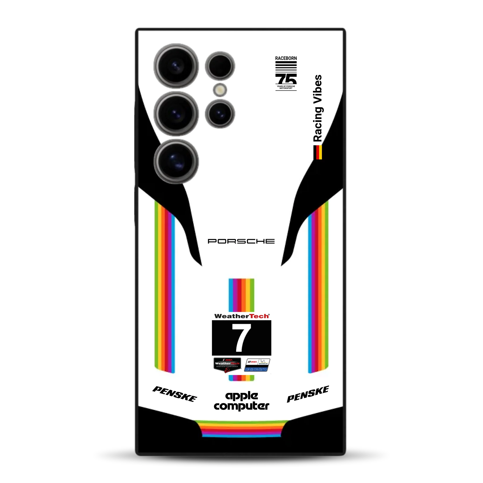 Porsche 963 Apple Retro Livery - Custodia per cellulare personalizzata per Samsung