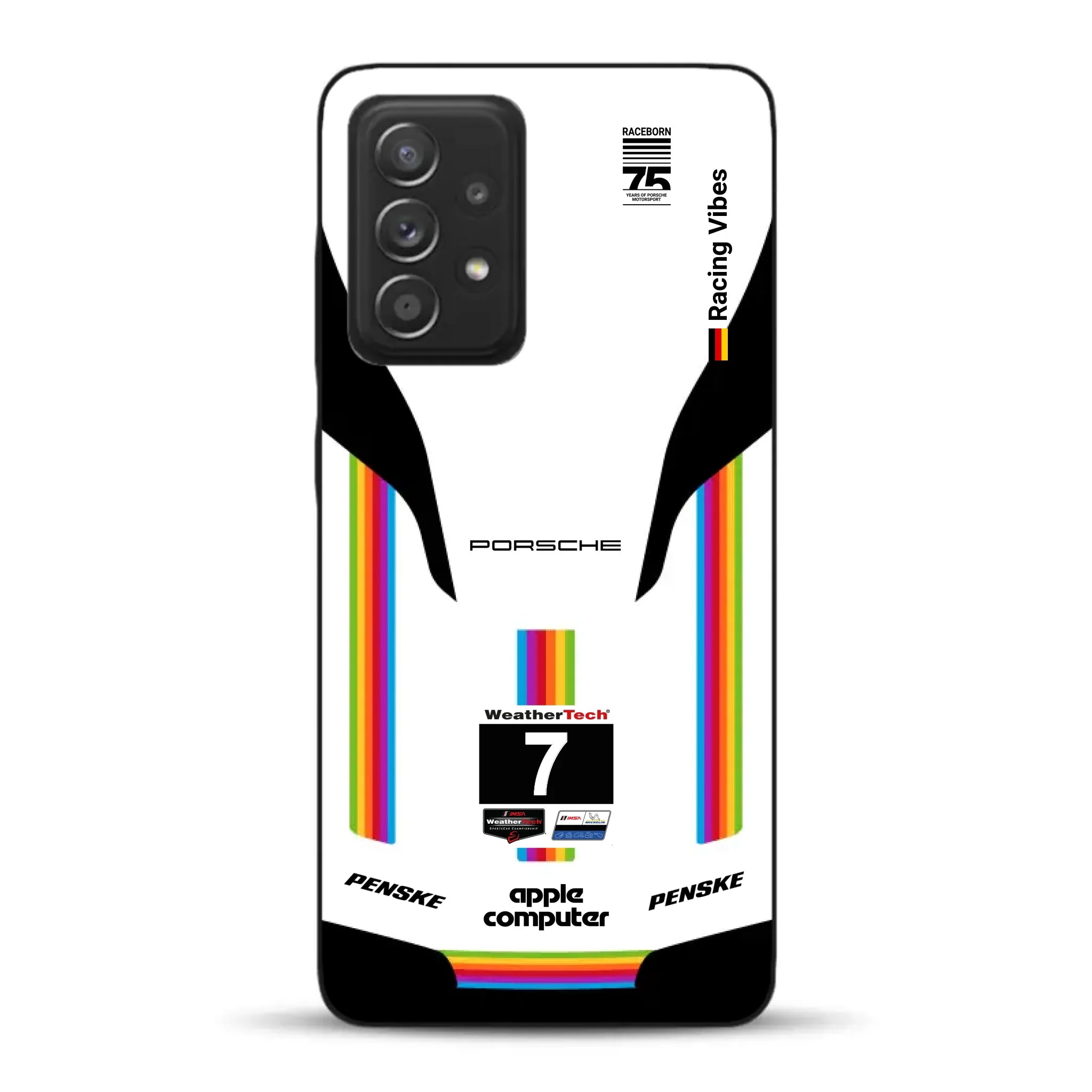 Porsche 963 Apple Retro Livery - Custodia per cellulare personalizzata per Samsung