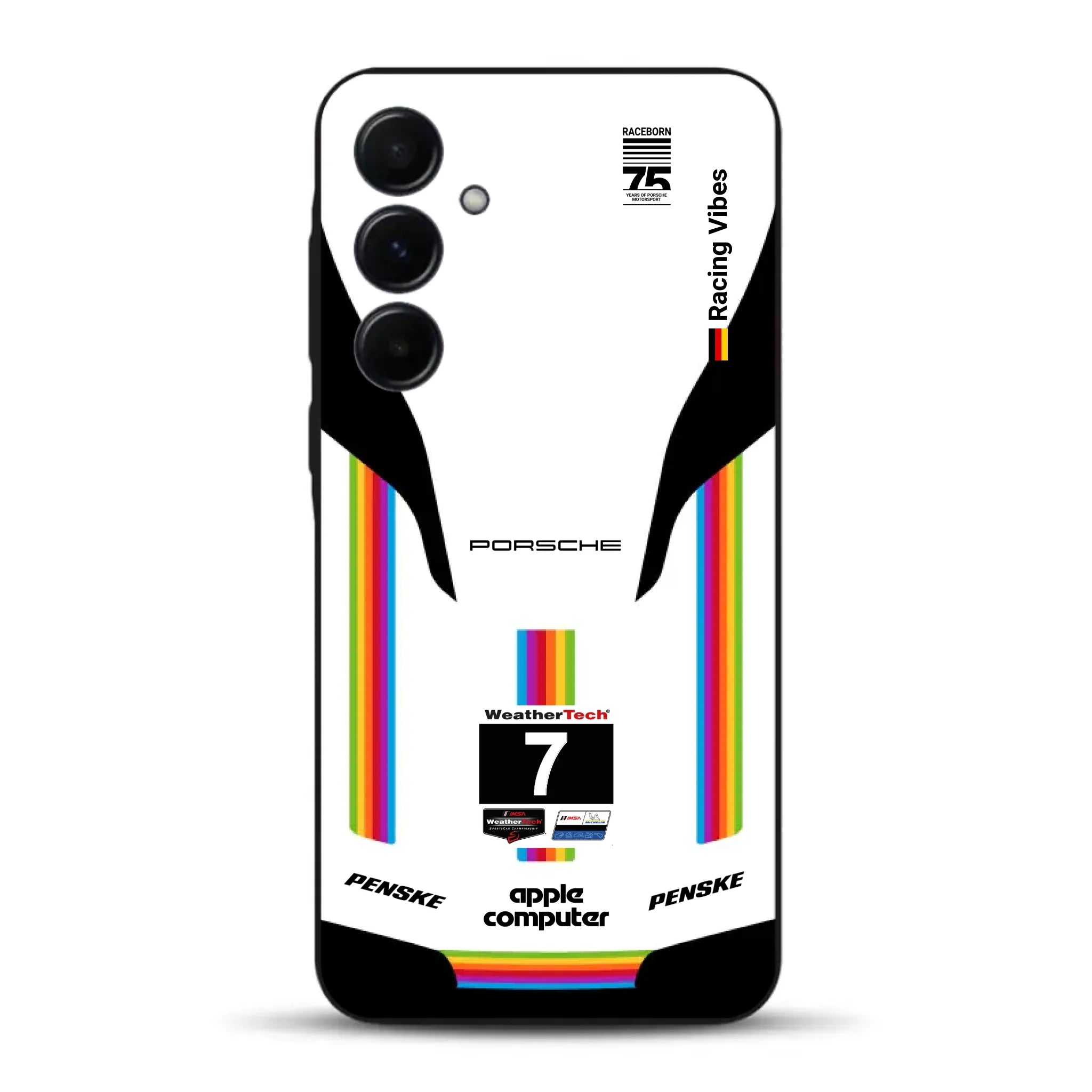 Porsche 963 Apple Retro Livery - Custodia per cellulare personalizzata per Samsung