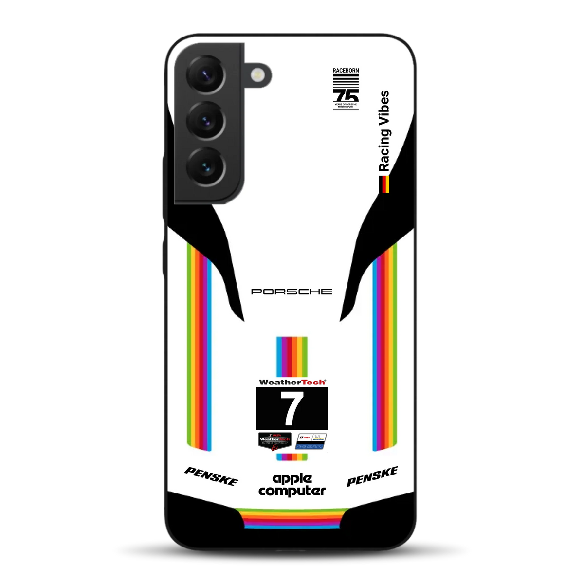 Porsche 963 Apple Retro Livery - Custodia per cellulare personalizzata per Samsung