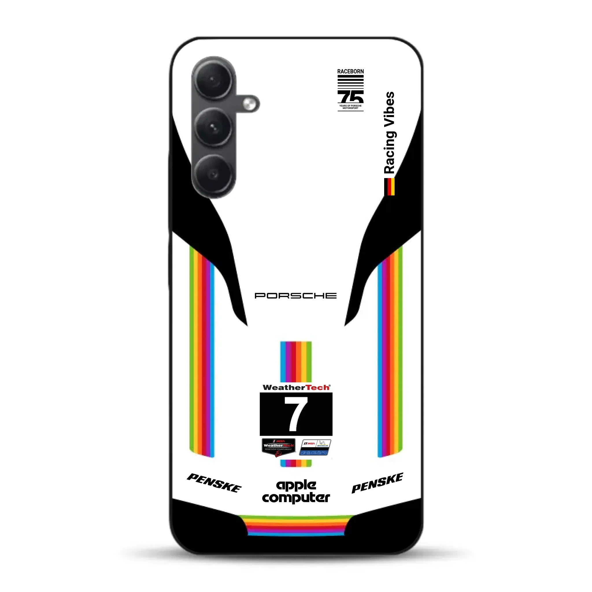 Porsche 963 Apple Retro Livery - Custodia per cellulare personalizzata per Samsung