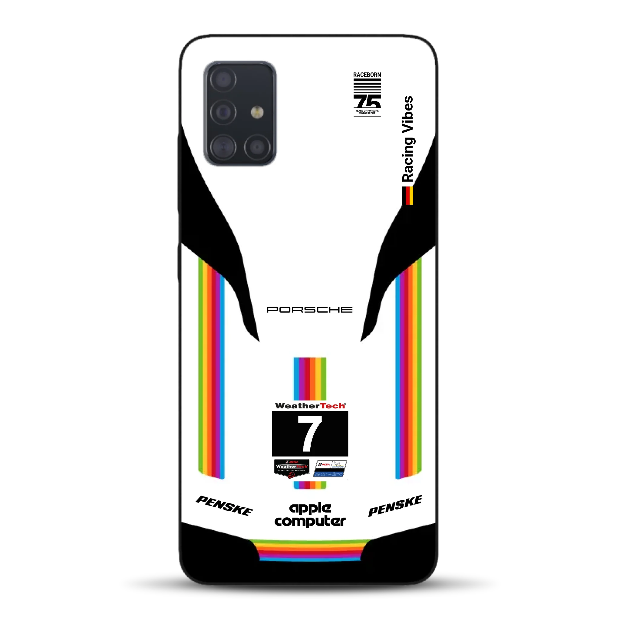 Porsche 963 Apple Retro Livery - Custodia per cellulare personalizzata per Samsung