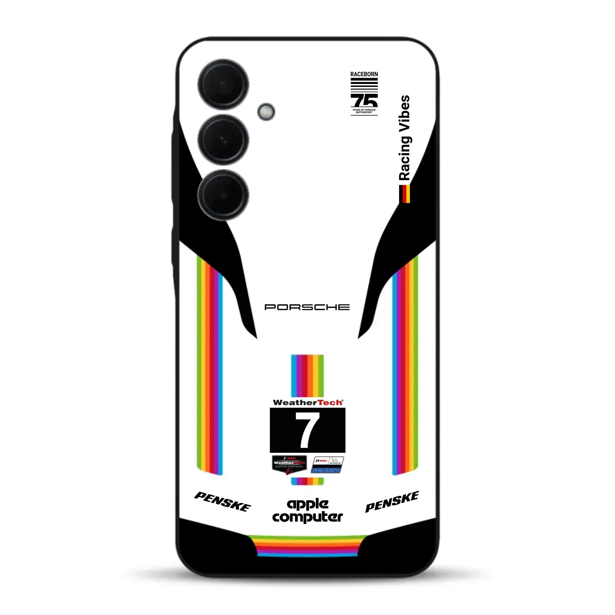 Porsche 963 Apple Retro Livery - Custodia per cellulare personalizzata per Samsung