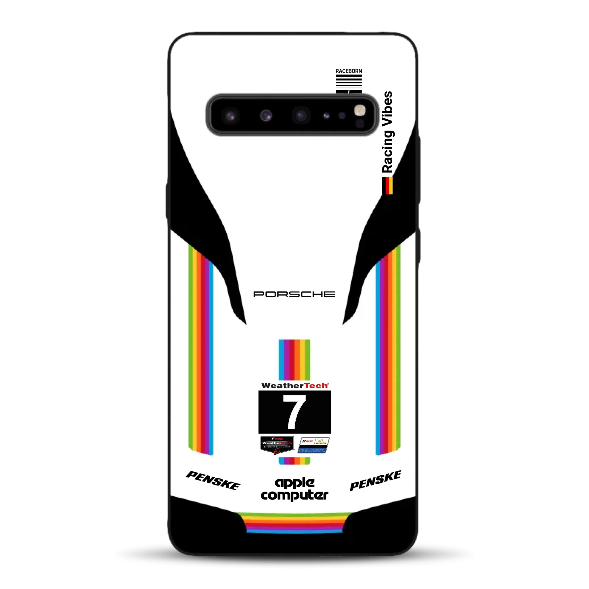 Porsche 963 Apple Retro Livery - Custodia per cellulare personalizzata per Samsung