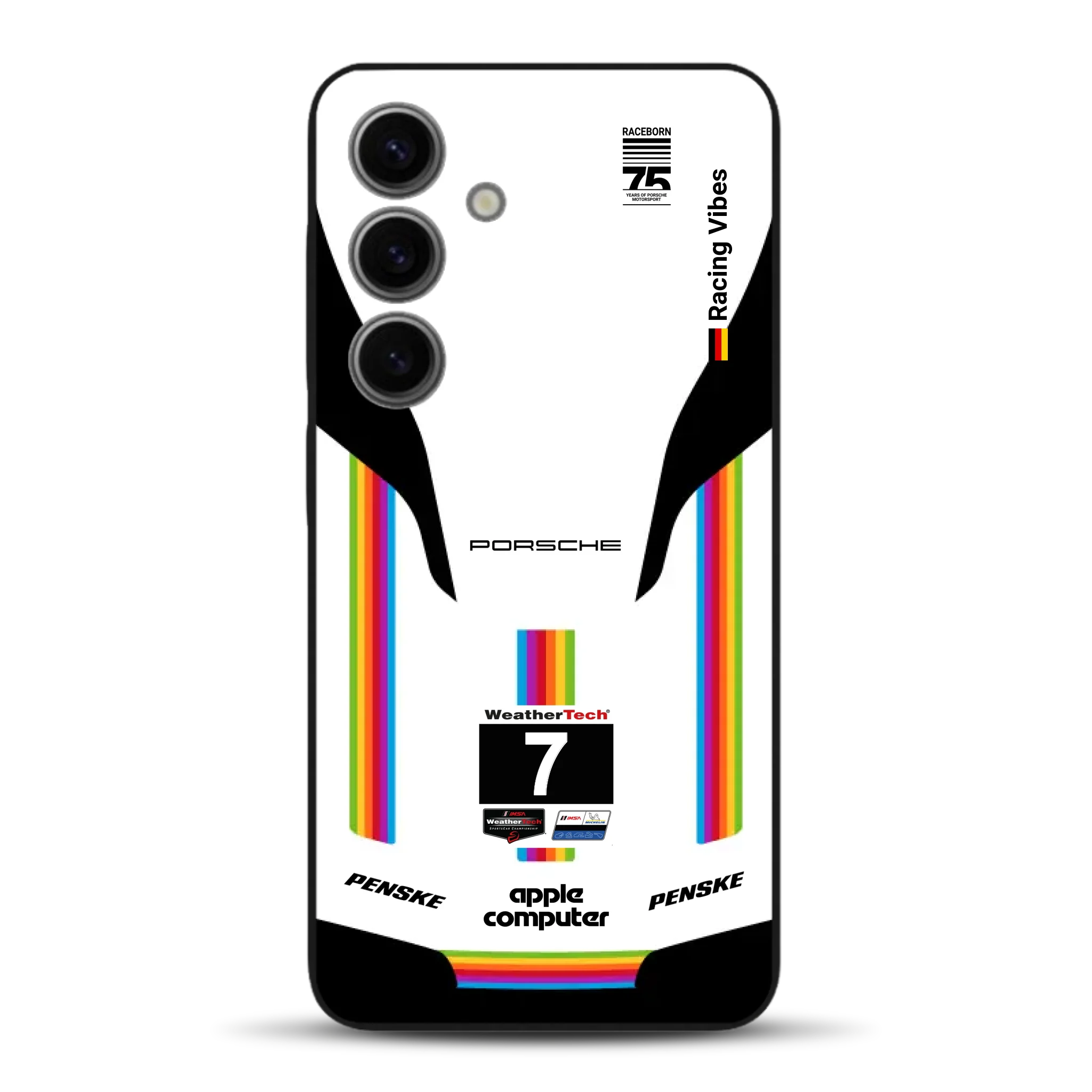 Porsche 963 Apple Retro Livery - Custodia per cellulare personalizzata per Samsung