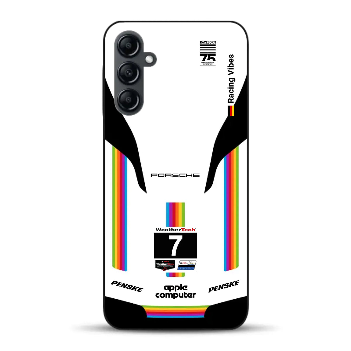 Porsche 963 Apple Retro Livery - Custodia per cellulare personalizzata per Samsung