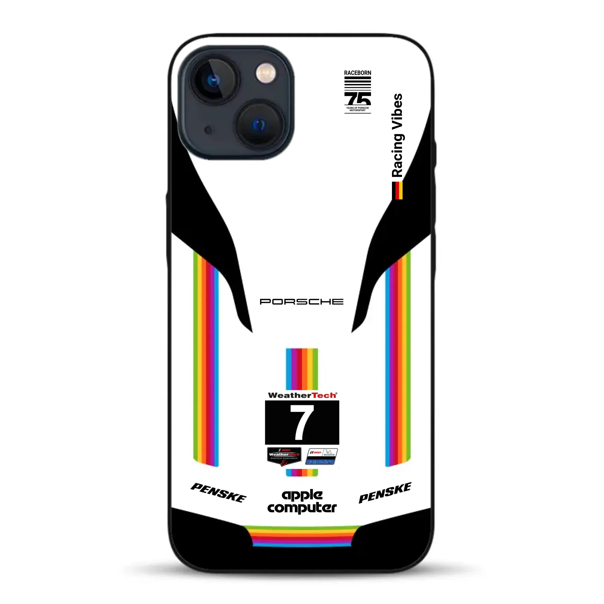 Porsche 963 Apple Retro Livery - Individuelle Handyhülle für iPhone