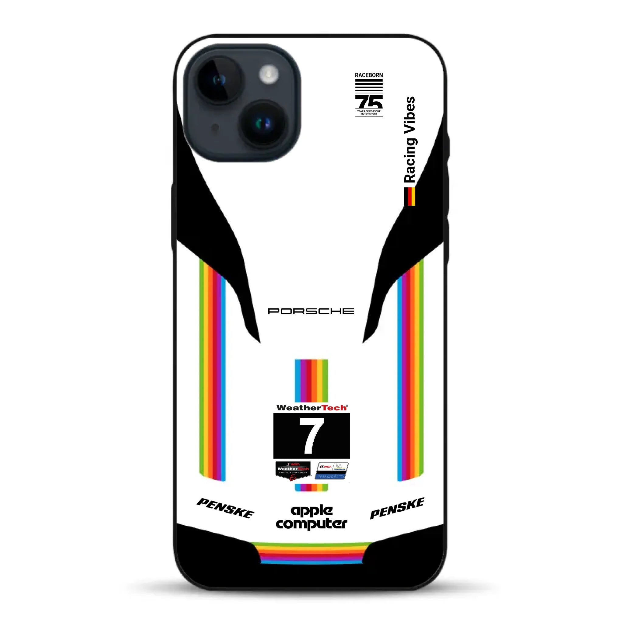 Porsche 963 Apple Retro Livery - Individuelle Handyhülle für iPhone