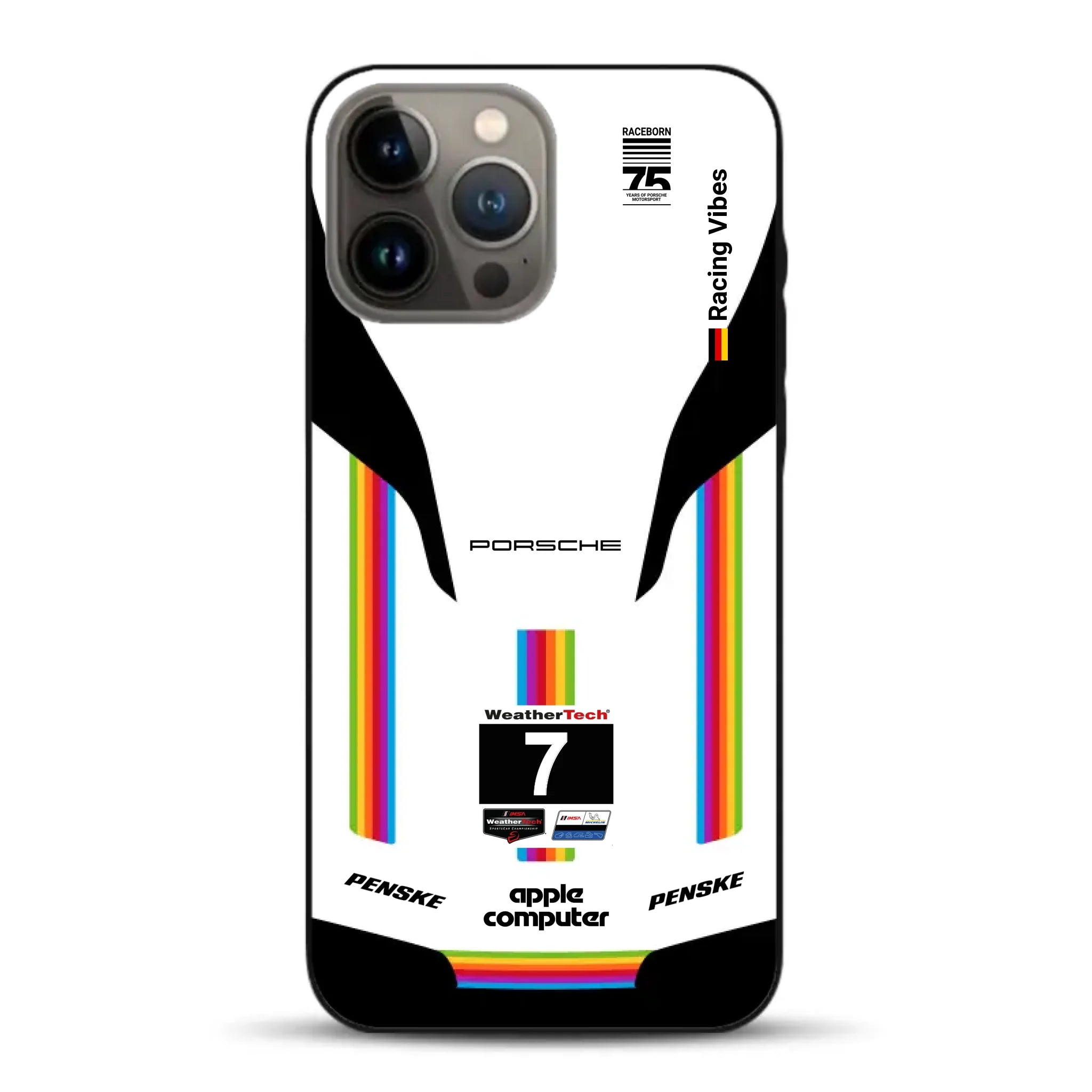 Porsche 963 Apple Retro Livery - Individuelle Handyhülle für iPhone
