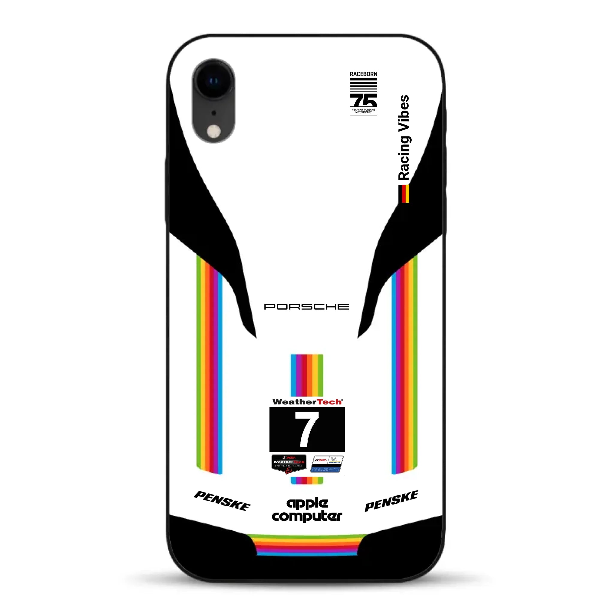 Porsche 963 Apple Retro Livery - Individuelle Handyhülle für iPhone