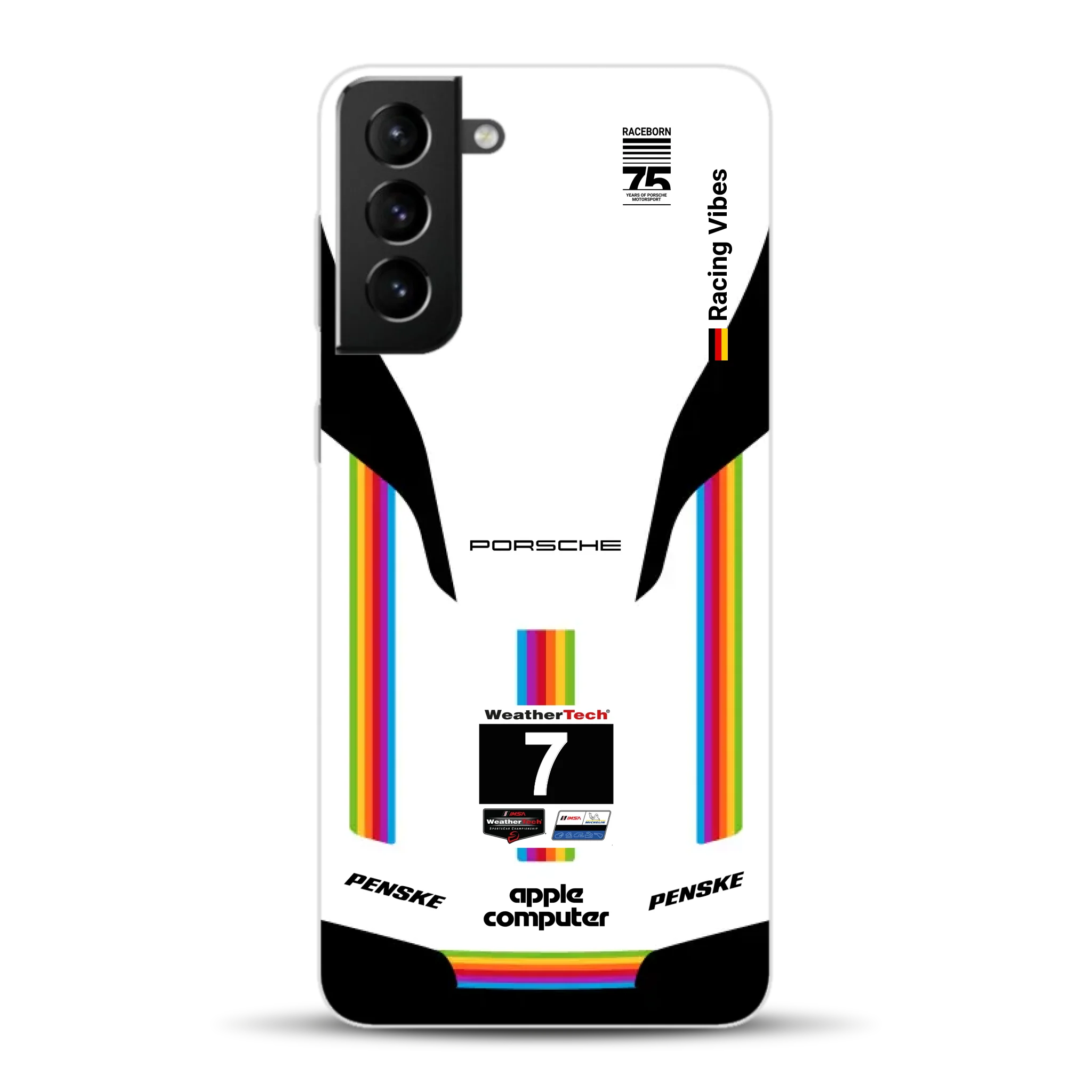 Porsche 963 Apple Retro Livery - Custodia per cellulare personalizzata per Samsung