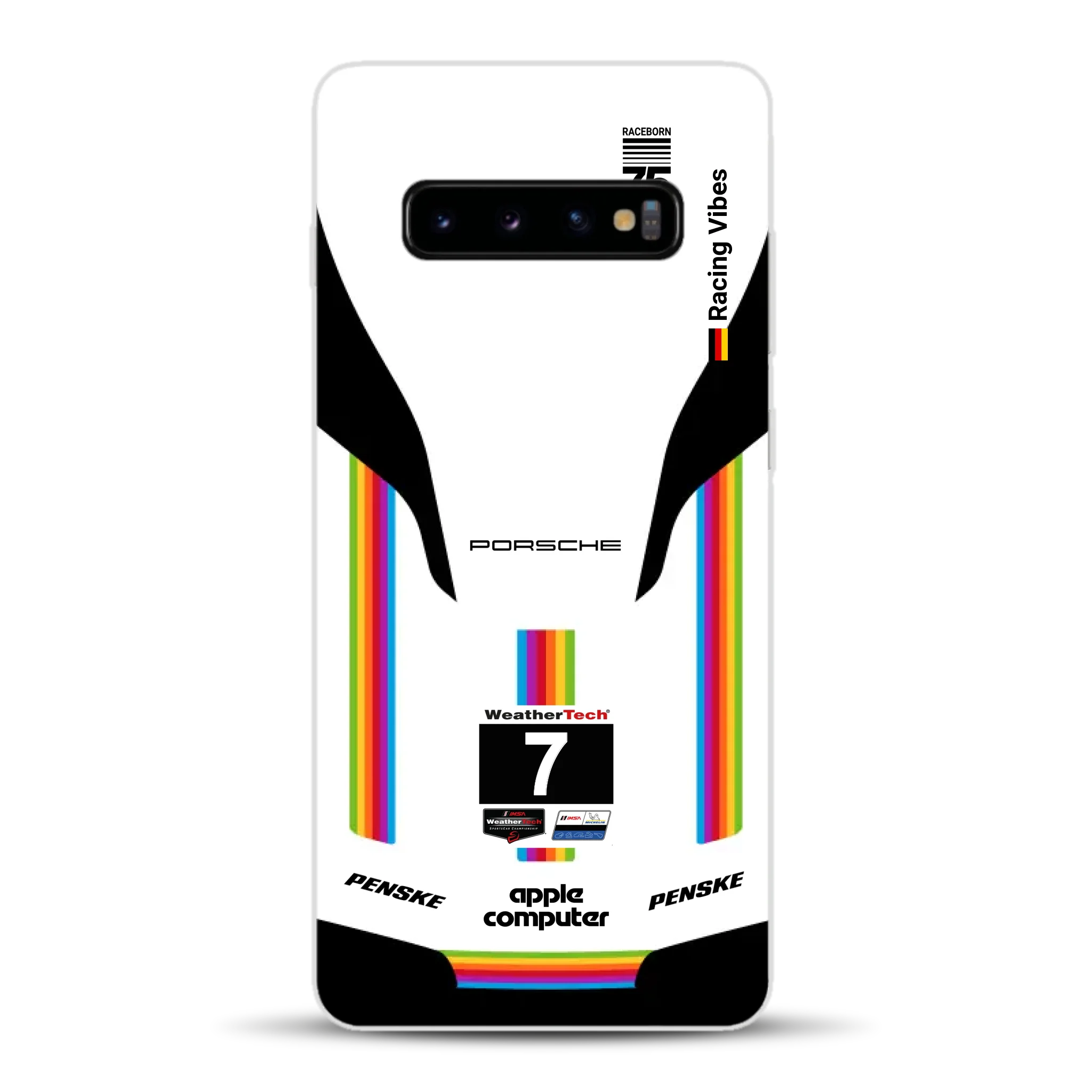 Porsche 963 Apple Retro Livery - Custodia per cellulare personalizzata per Samsung