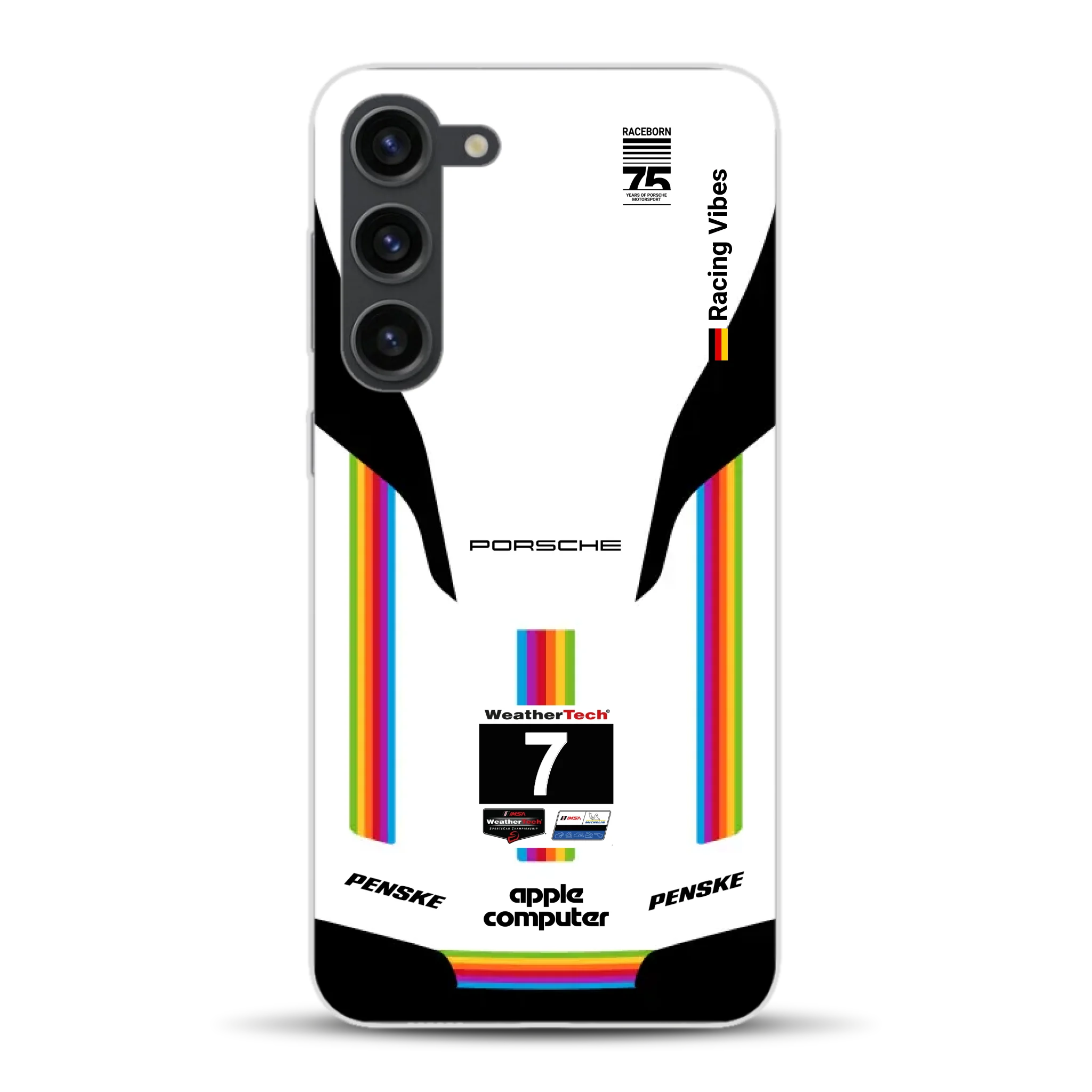 Porsche 963 Apple Retro Livery - Custodia per cellulare personalizzata per Samsung