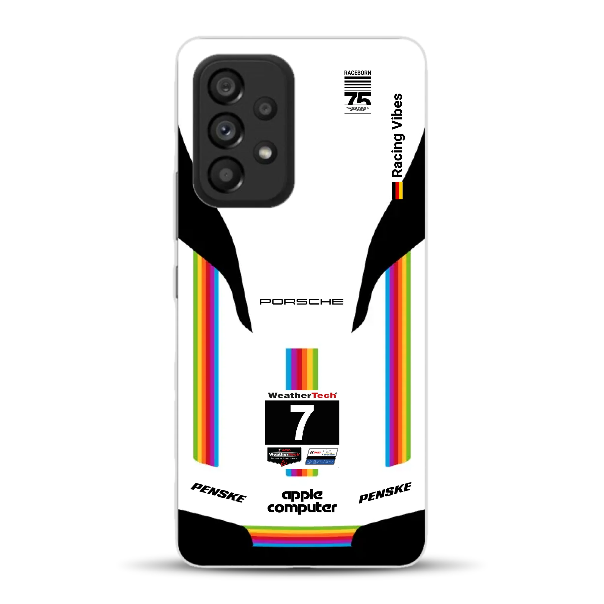 Porsche 963 Apple Retro Livery - Custodia per cellulare personalizzata per Samsung