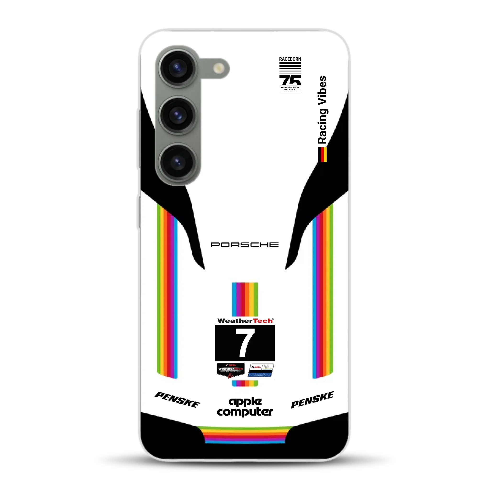 Porsche 963 Apple Retro Livery - Custodia per cellulare personalizzata per Samsung
