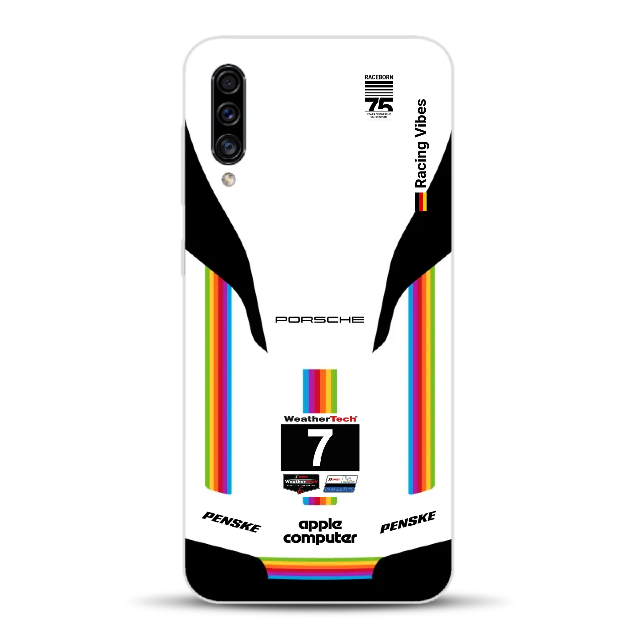 Porsche 963 Apple Retro Livery - Custodia per cellulare personalizzata per Samsung