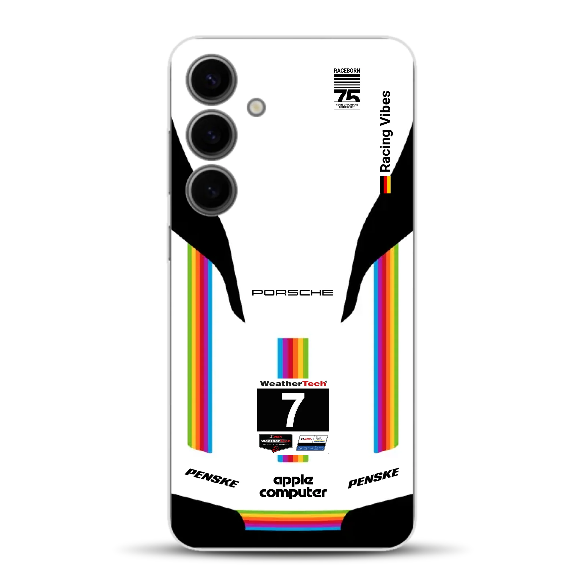 Porsche 963 Apple Retro Livery - Custodia per cellulare personalizzata per Samsung