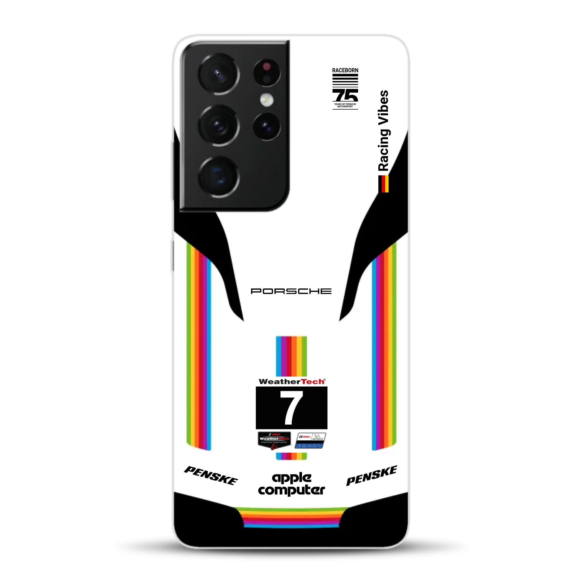 Porsche 963 Apple Retro Livery - Custodia per cellulare personalizzata per Samsung