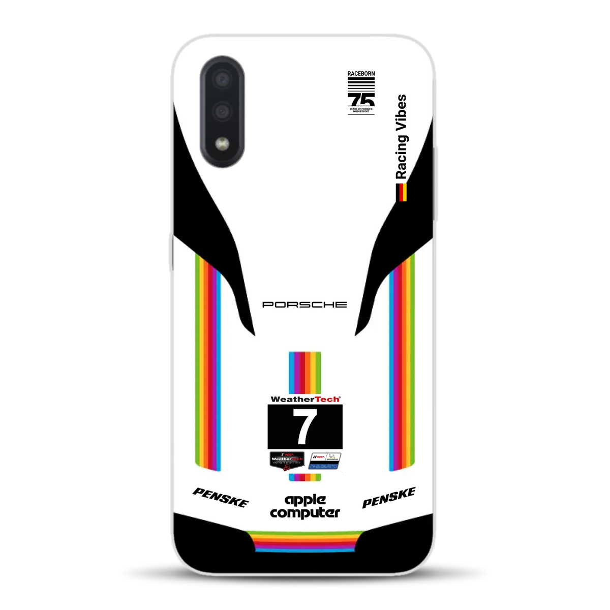 Porsche 963 Apple Retro Livery - Custodia per cellulare personalizzata per Samsung