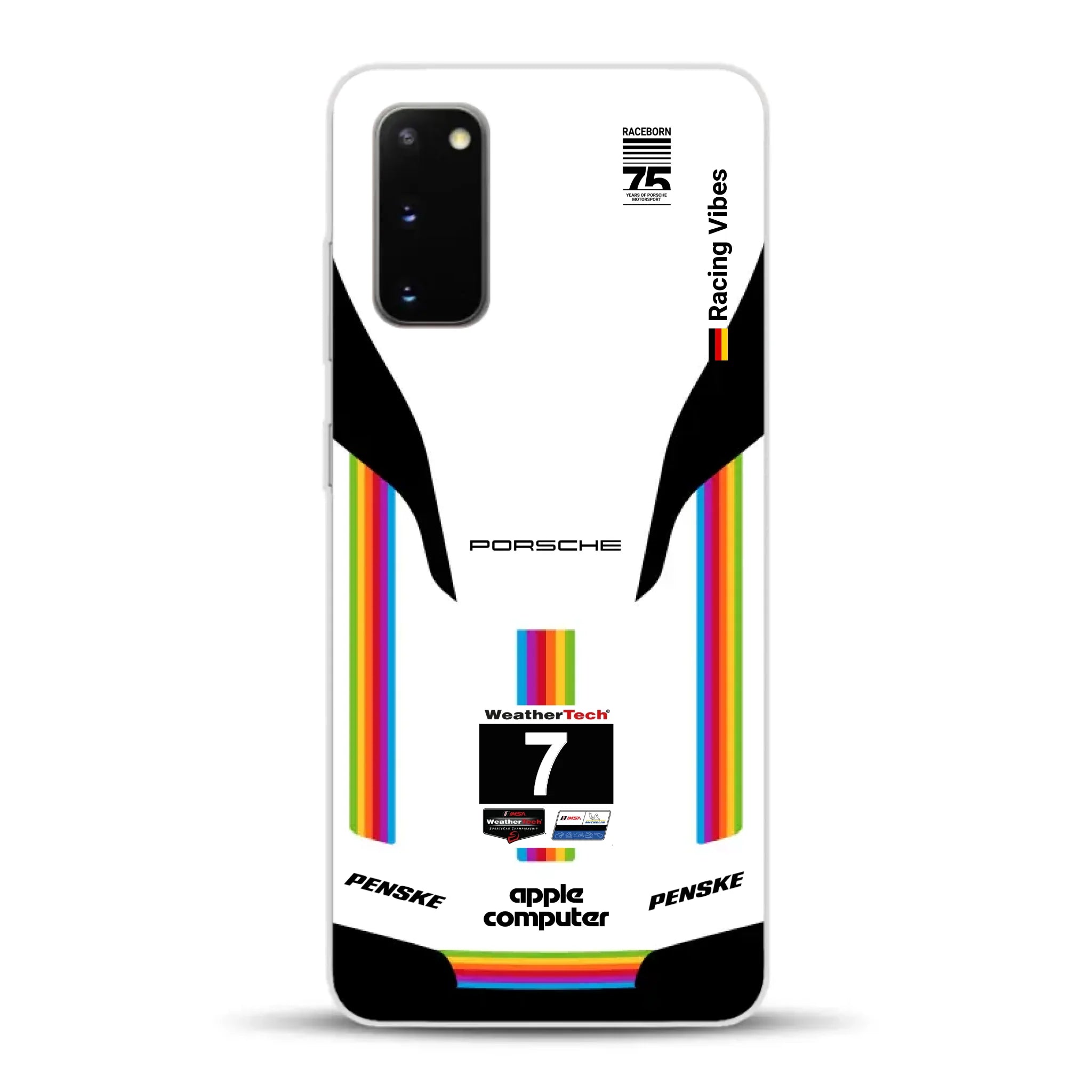 Porsche 963 Apple Retro Livery - Custodia per cellulare personalizzata per Samsung