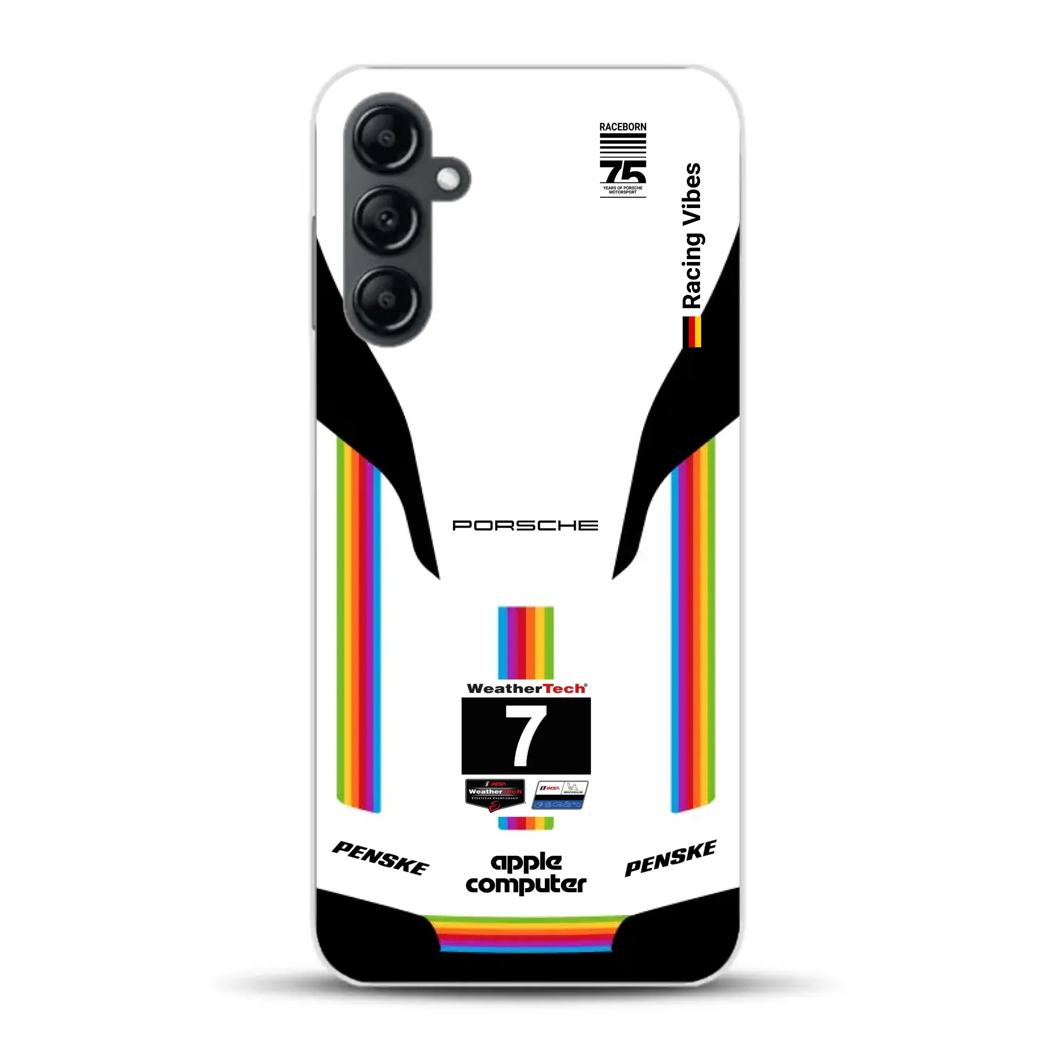 Porsche 963 Apple Retro Livery - Custodia per cellulare personalizzata per Samsung