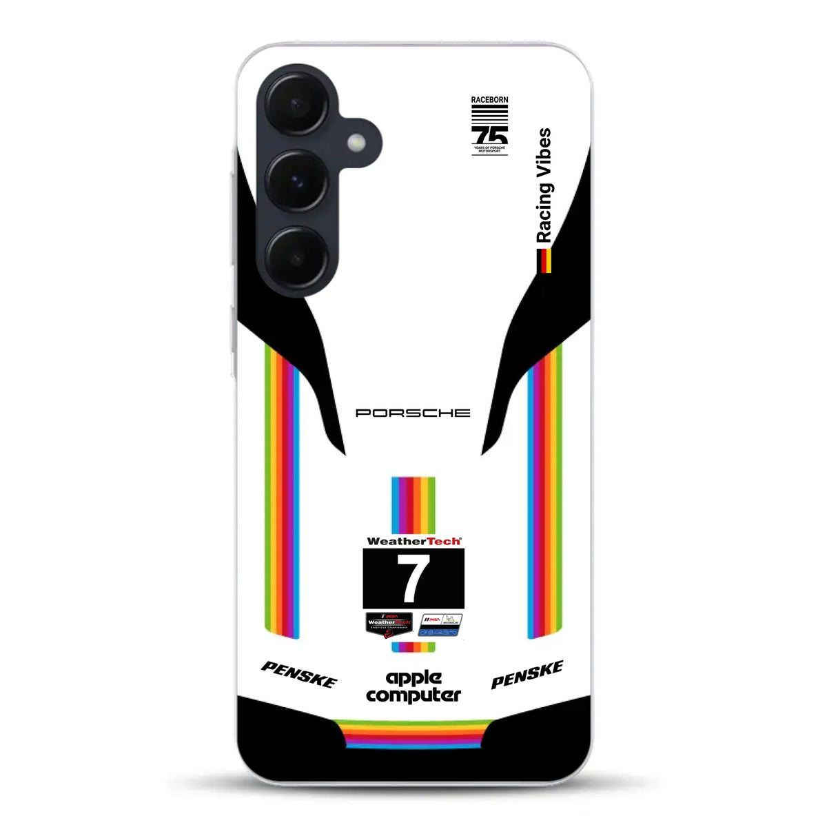 Porsche 963 Apple Retro Livery - Custodia per cellulare personalizzata per Samsung