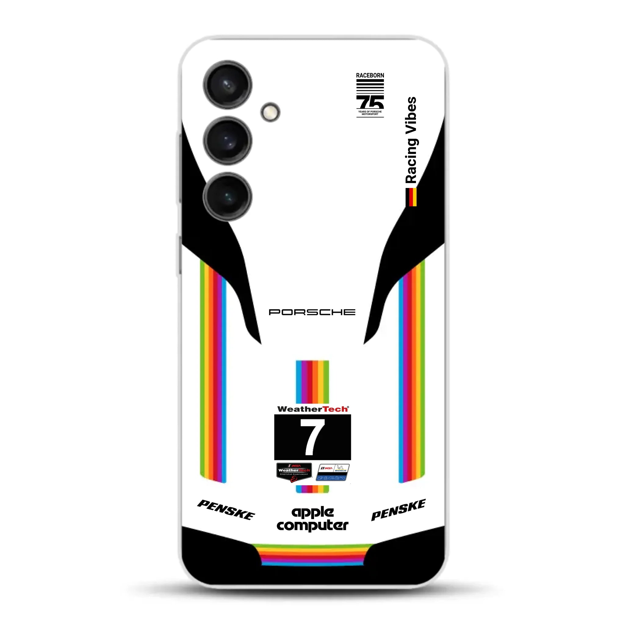 Porsche 963 Apple Retro Livery - Custodia per cellulare personalizzata per Samsung
