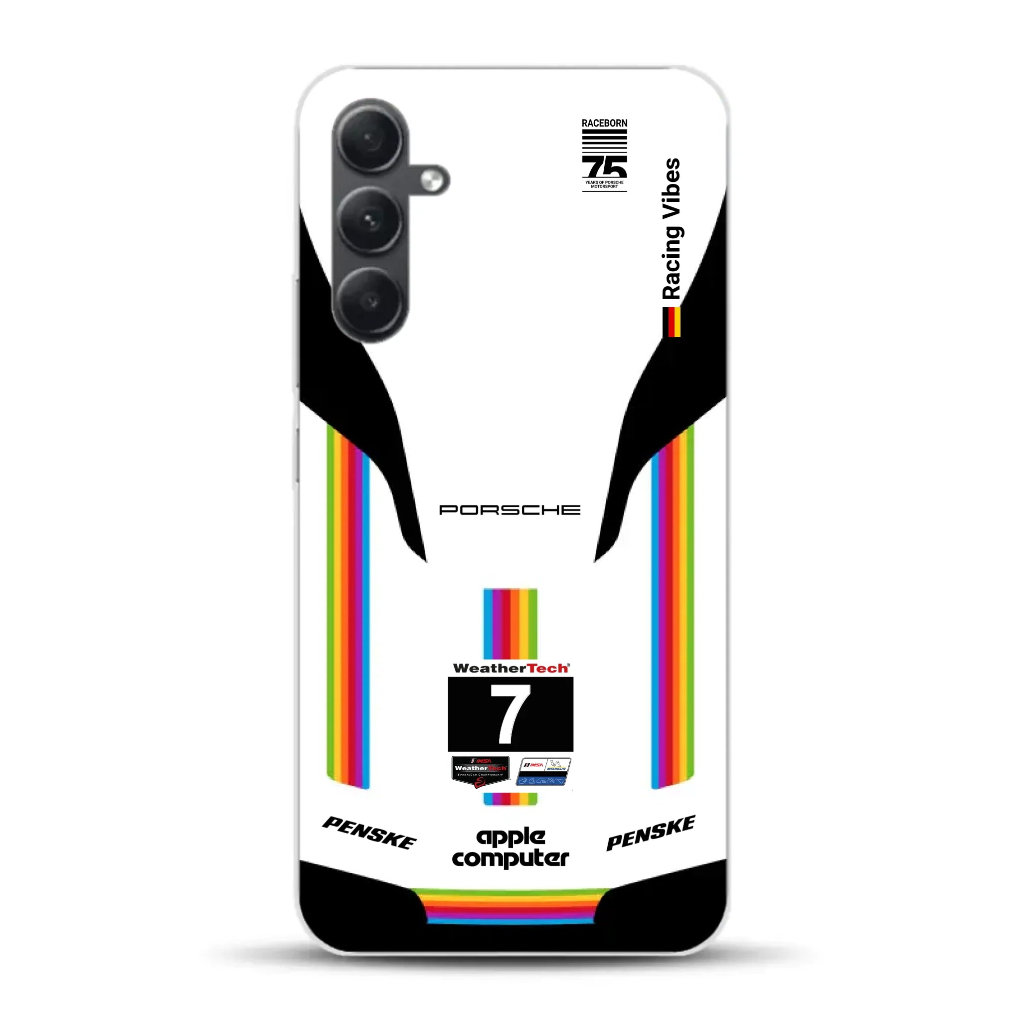 Porsche 963 Apple Retro Livery - Custodia per cellulare personalizzata per Samsung