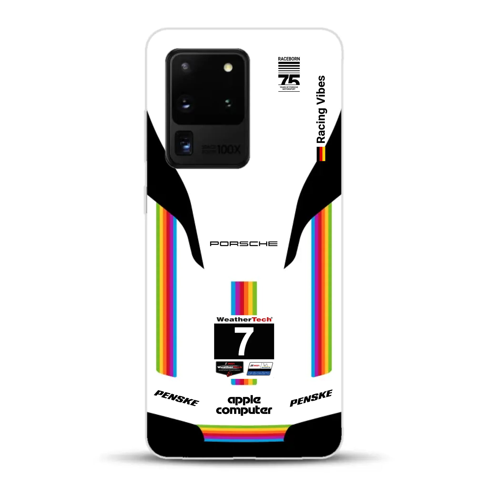 Porsche 963 Apple Retro Livery - Custodia per cellulare personalizzata per Samsung