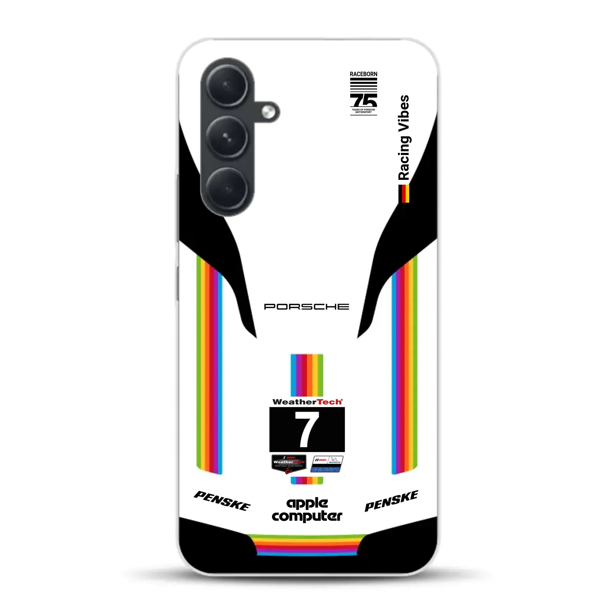 Porsche 963 Apple Retro Livery - Custodia per cellulare personalizzata per Samsung