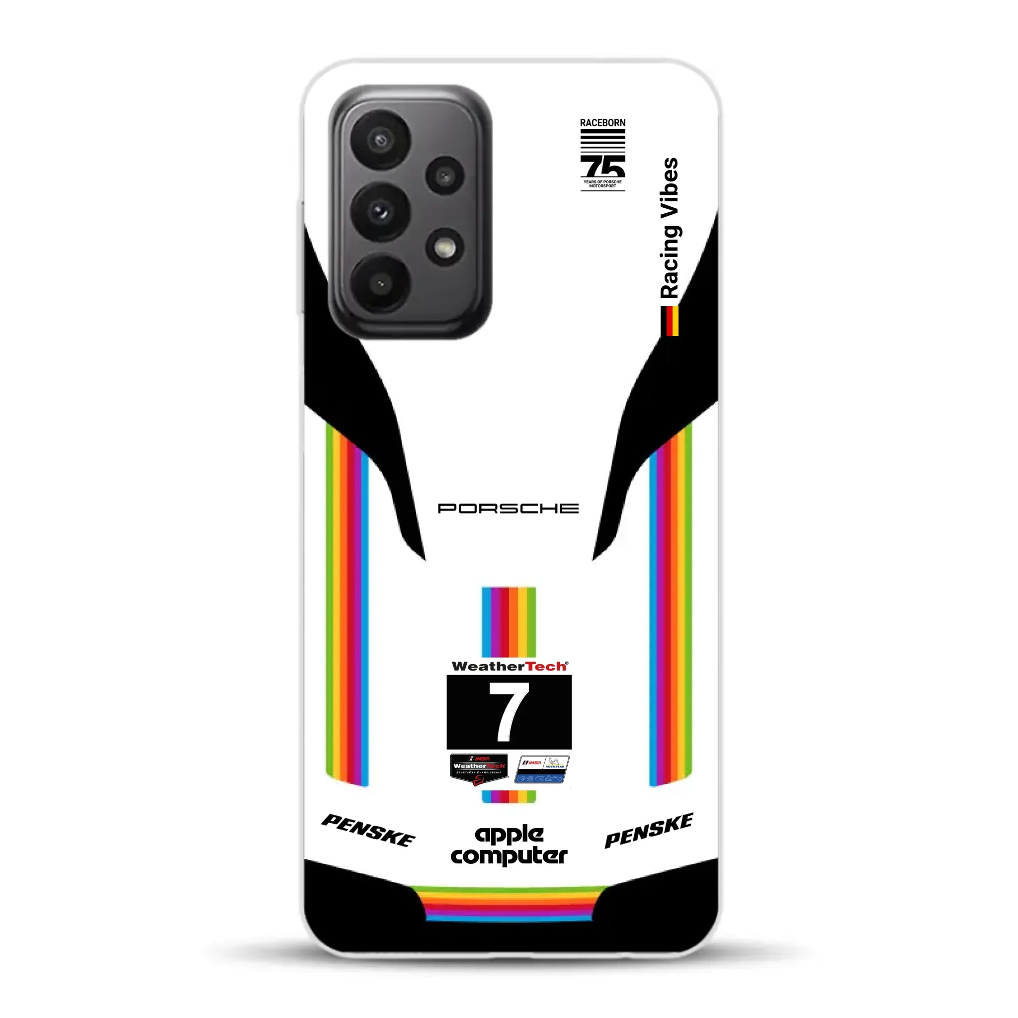 Porsche 963 Apple Retro Livery - Custodia per cellulare personalizzata per Samsung