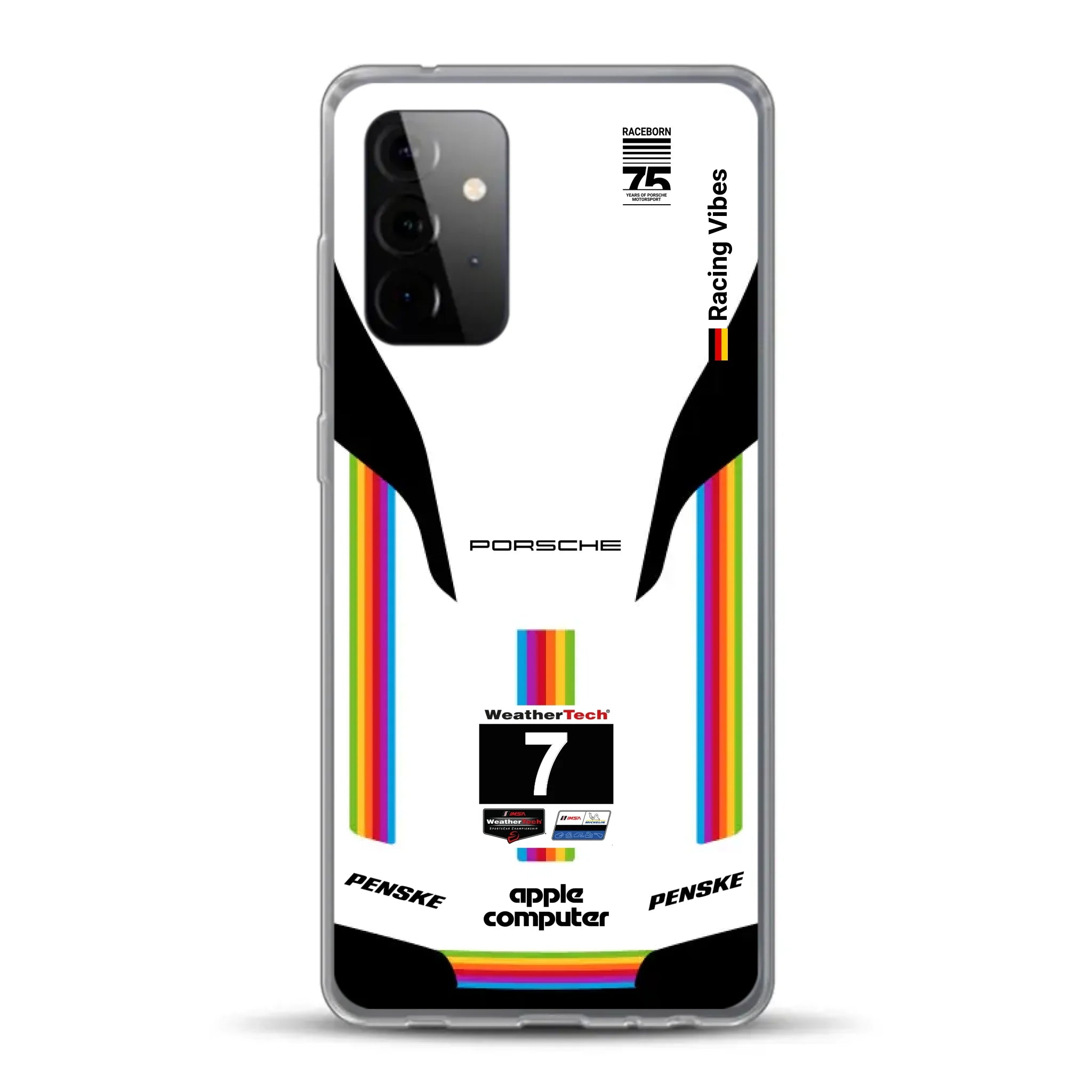 Porsche 963 Apple Retro Livery - Custodia per cellulare personalizzata per Samsung