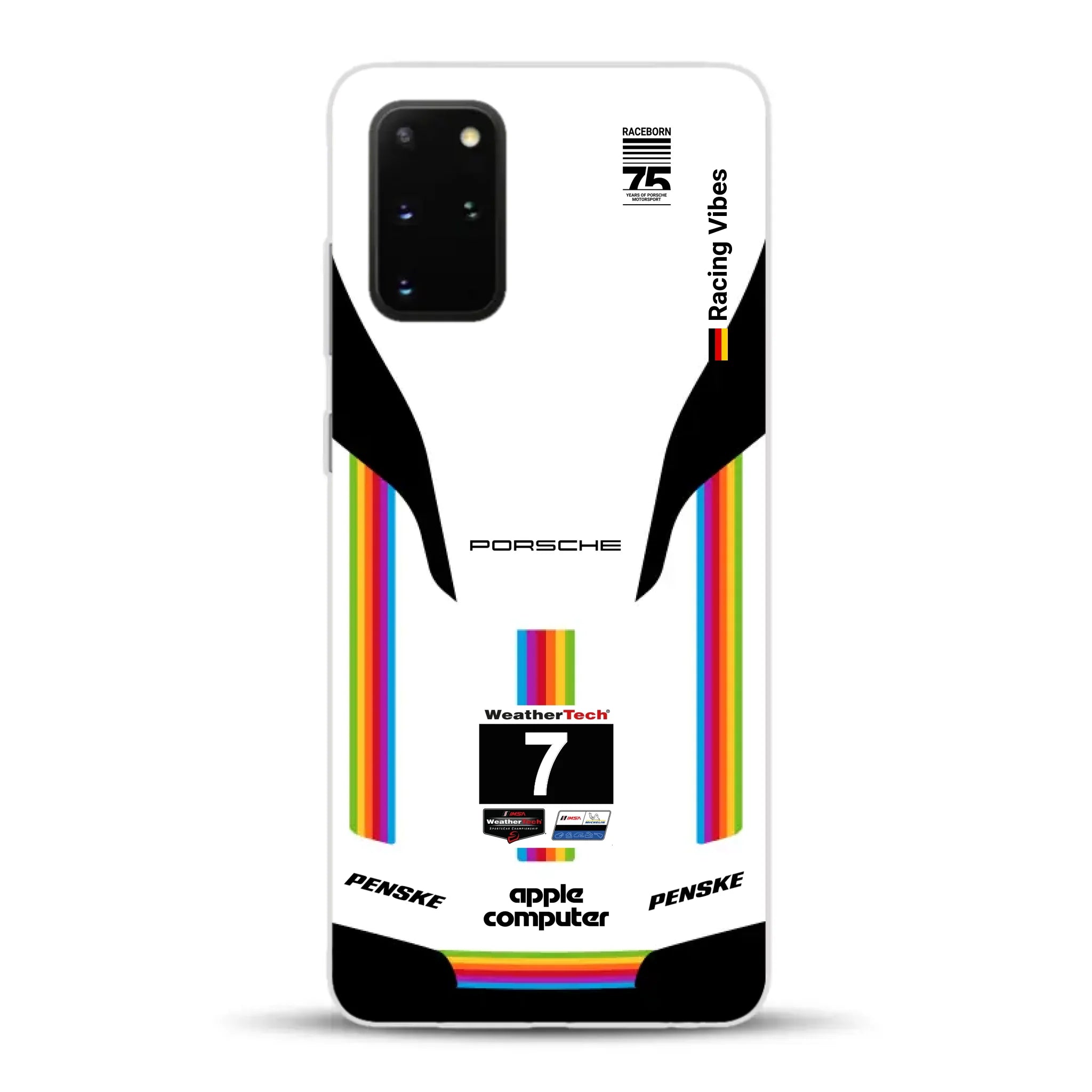 Porsche 963 Apple Retro Livery - Custodia per cellulare personalizzata per Samsung