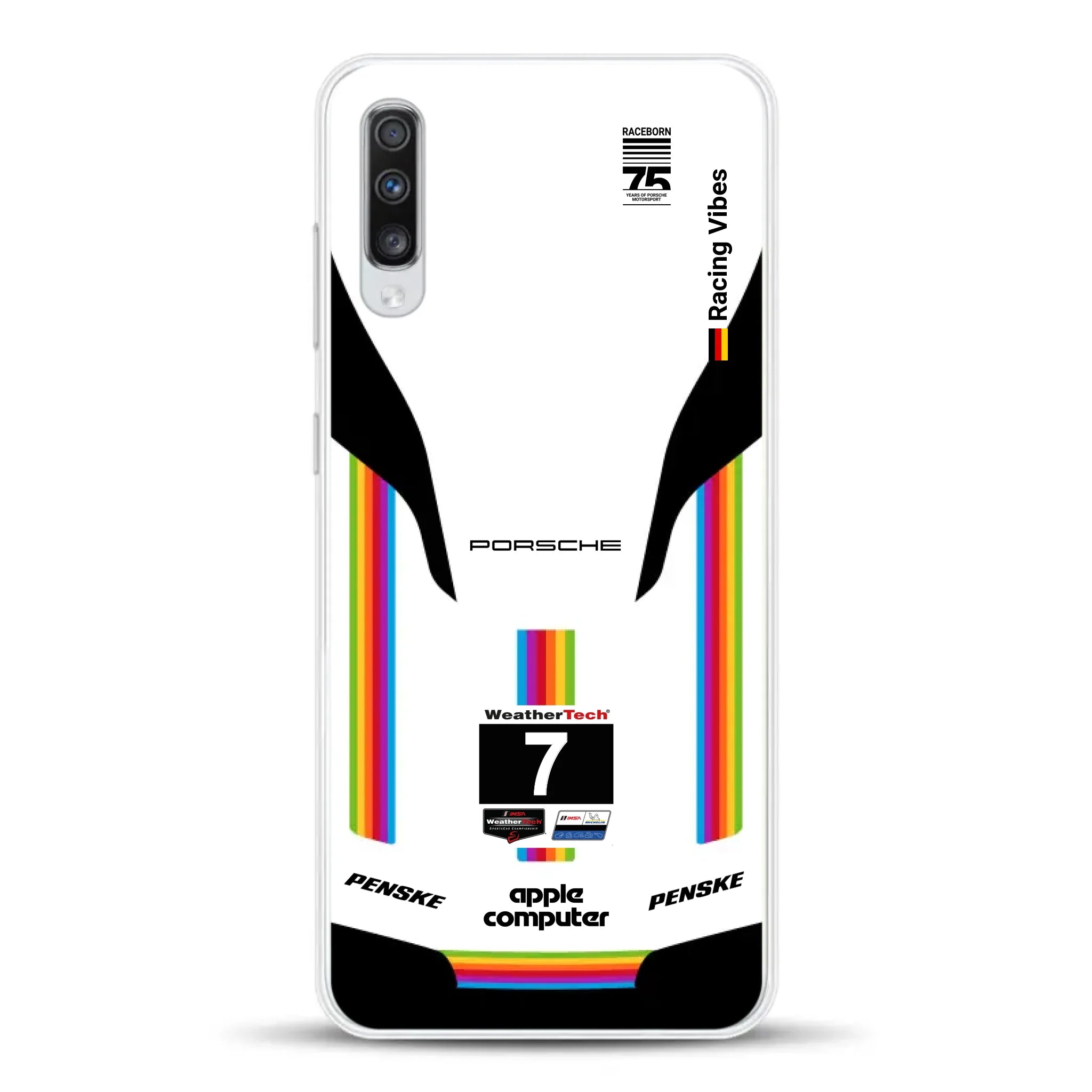 Porsche 963 Apple Retro Livery - Custodia per cellulare personalizzata per Samsung