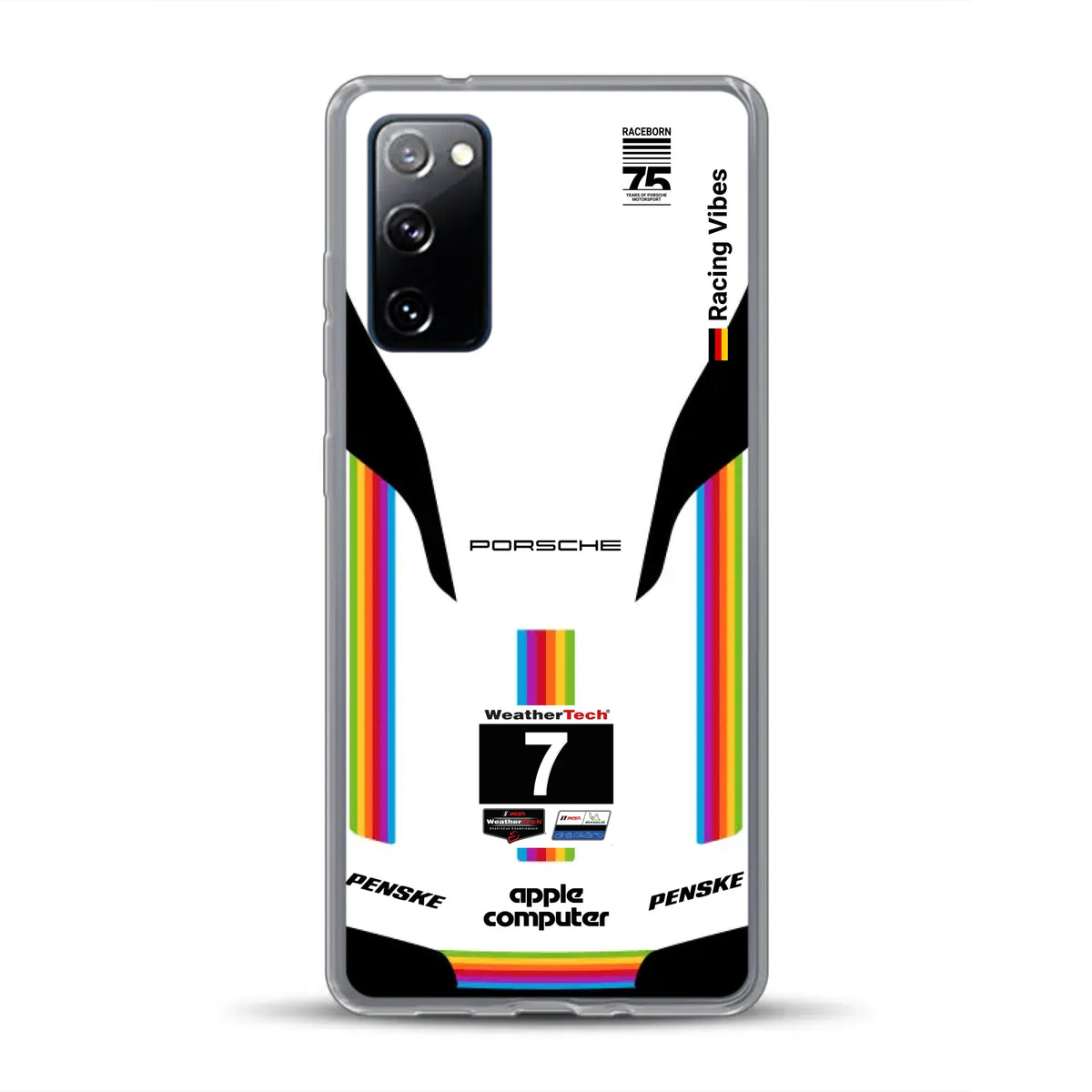 Porsche 963 Apple Retro Livery - Custodia per cellulare personalizzata per Samsung