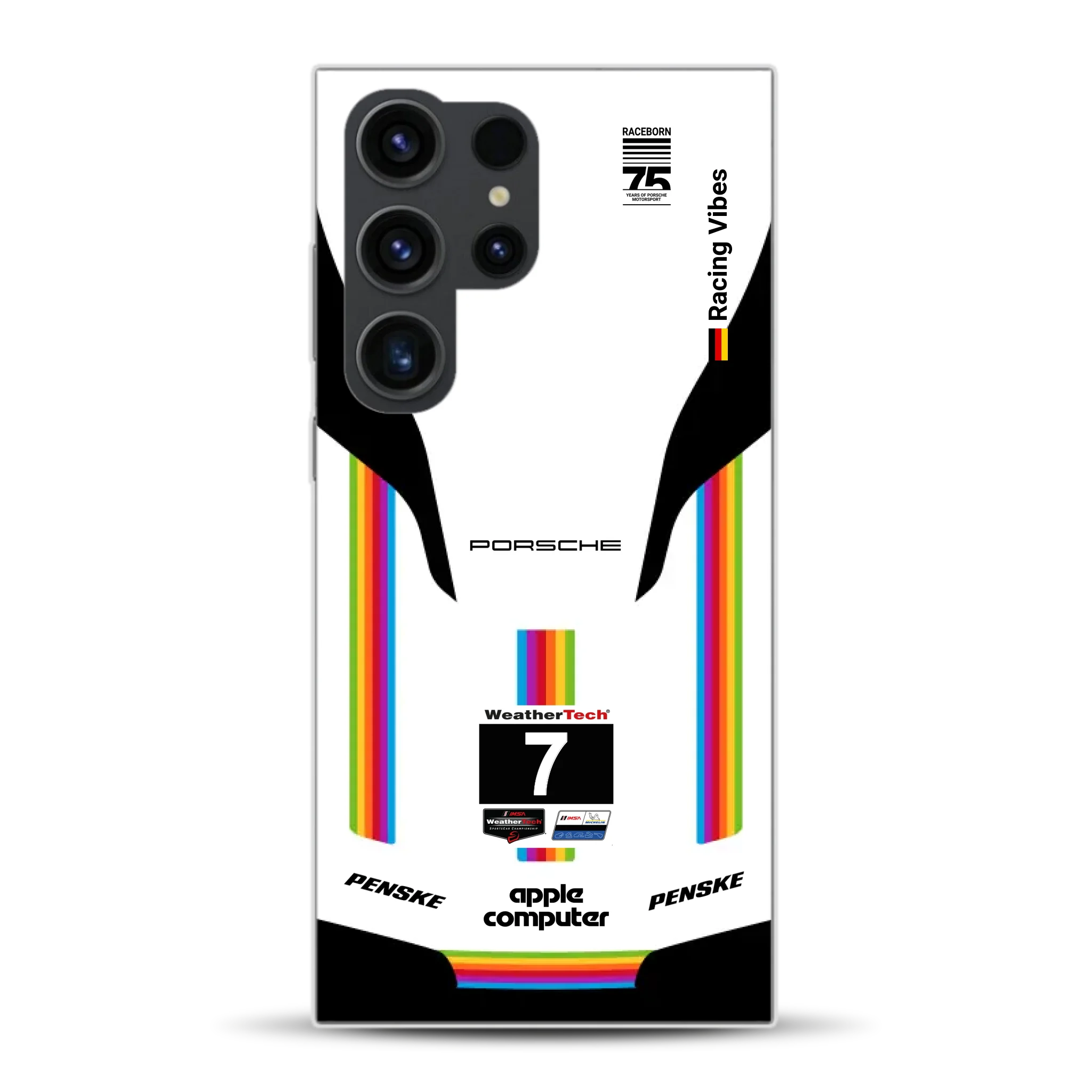 Porsche 963 Apple Retro Livery - Custodia per cellulare personalizzata per Samsung