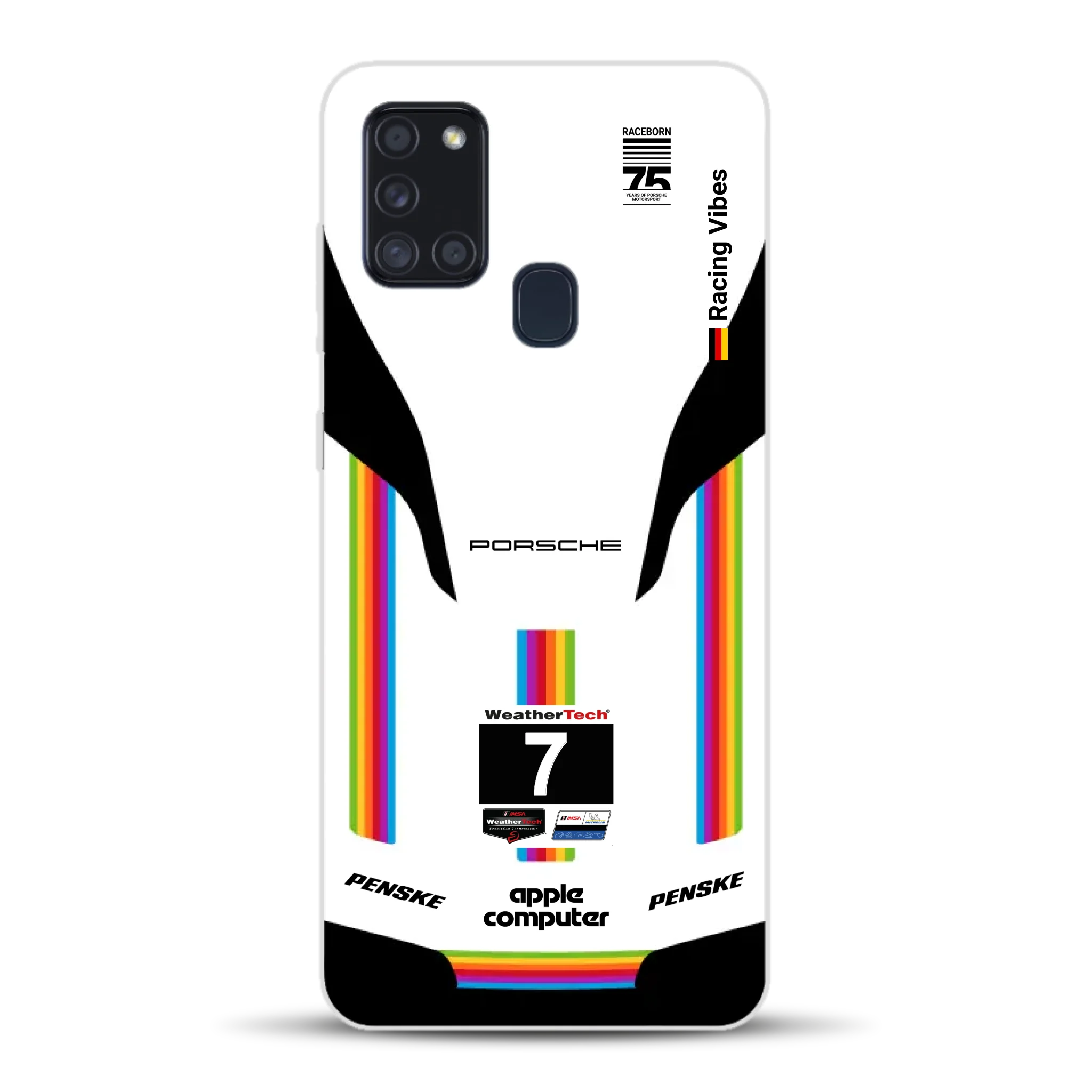 Porsche 963 Apple Retro Livery - Custodia per cellulare personalizzata per Samsung