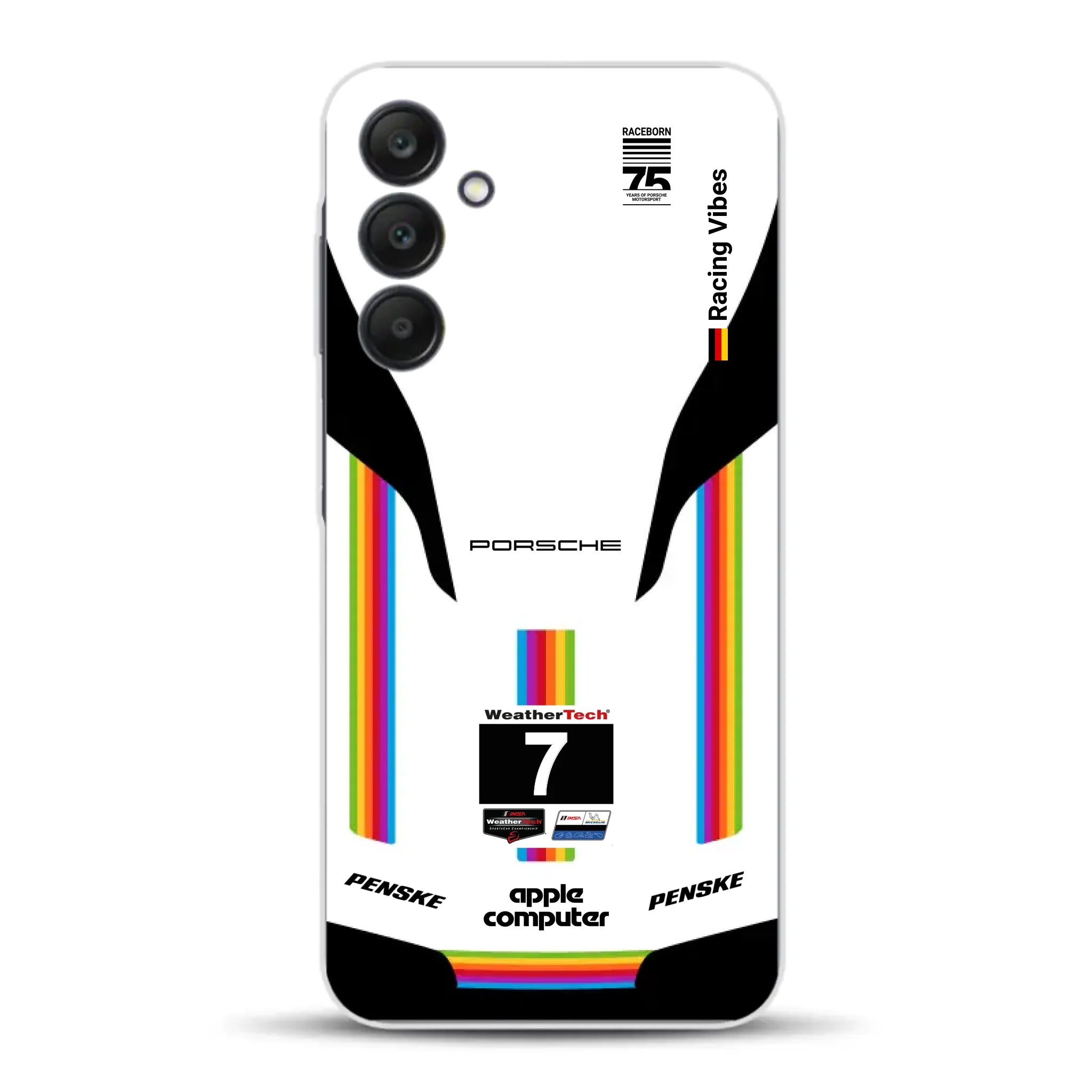 Porsche 963 Apple Retro Livery - Custodia per cellulare personalizzata per Samsung