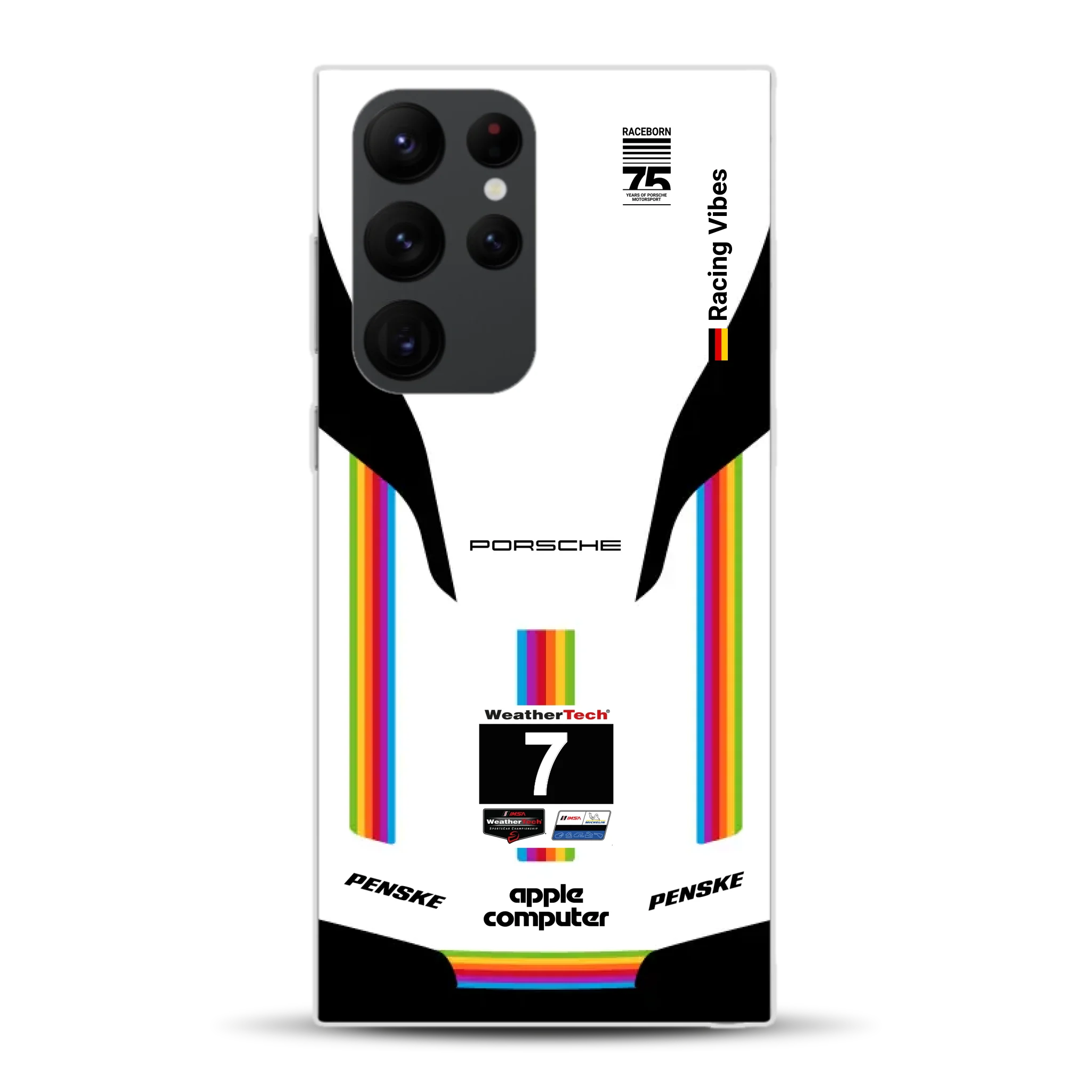 Porsche 963 Apple Retro Livery - Custodia per cellulare personalizzata per Samsung