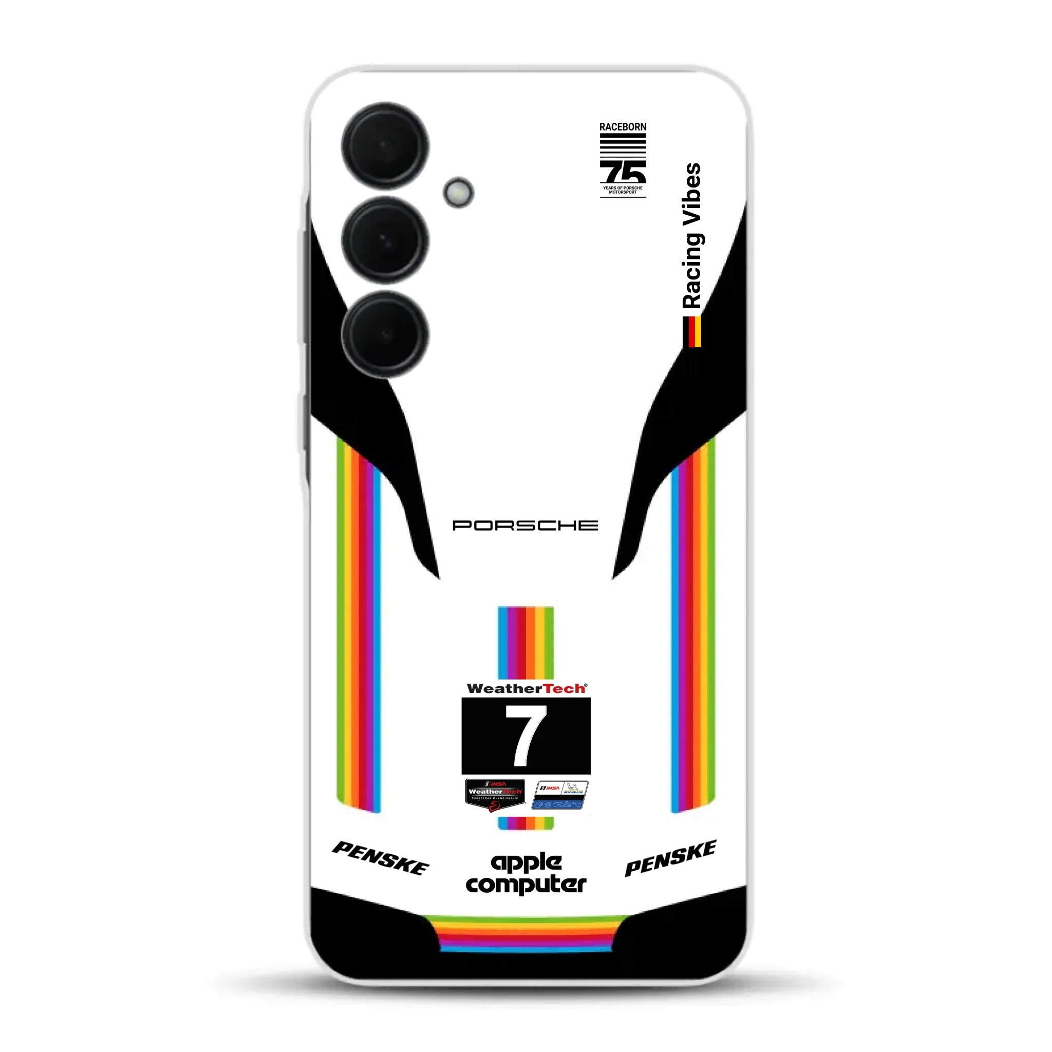 Porsche 963 Apple Retro Livery - Custodia per cellulare personalizzata per Samsung