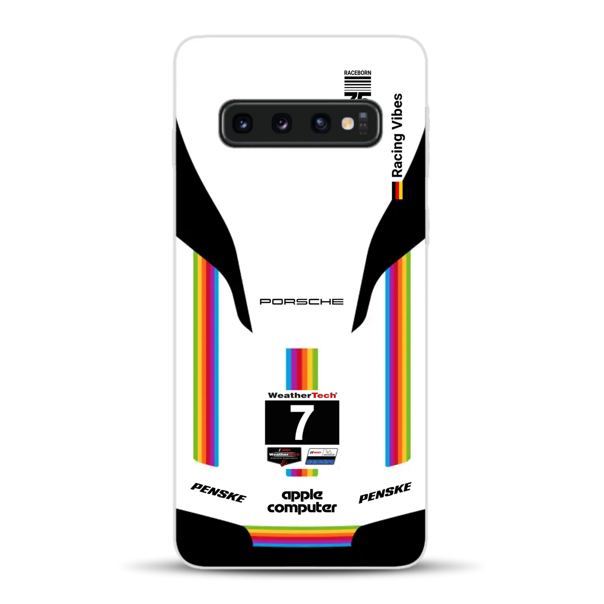 Porsche 963 Apple Retro Livery - Custodia per cellulare personalizzata per Samsung