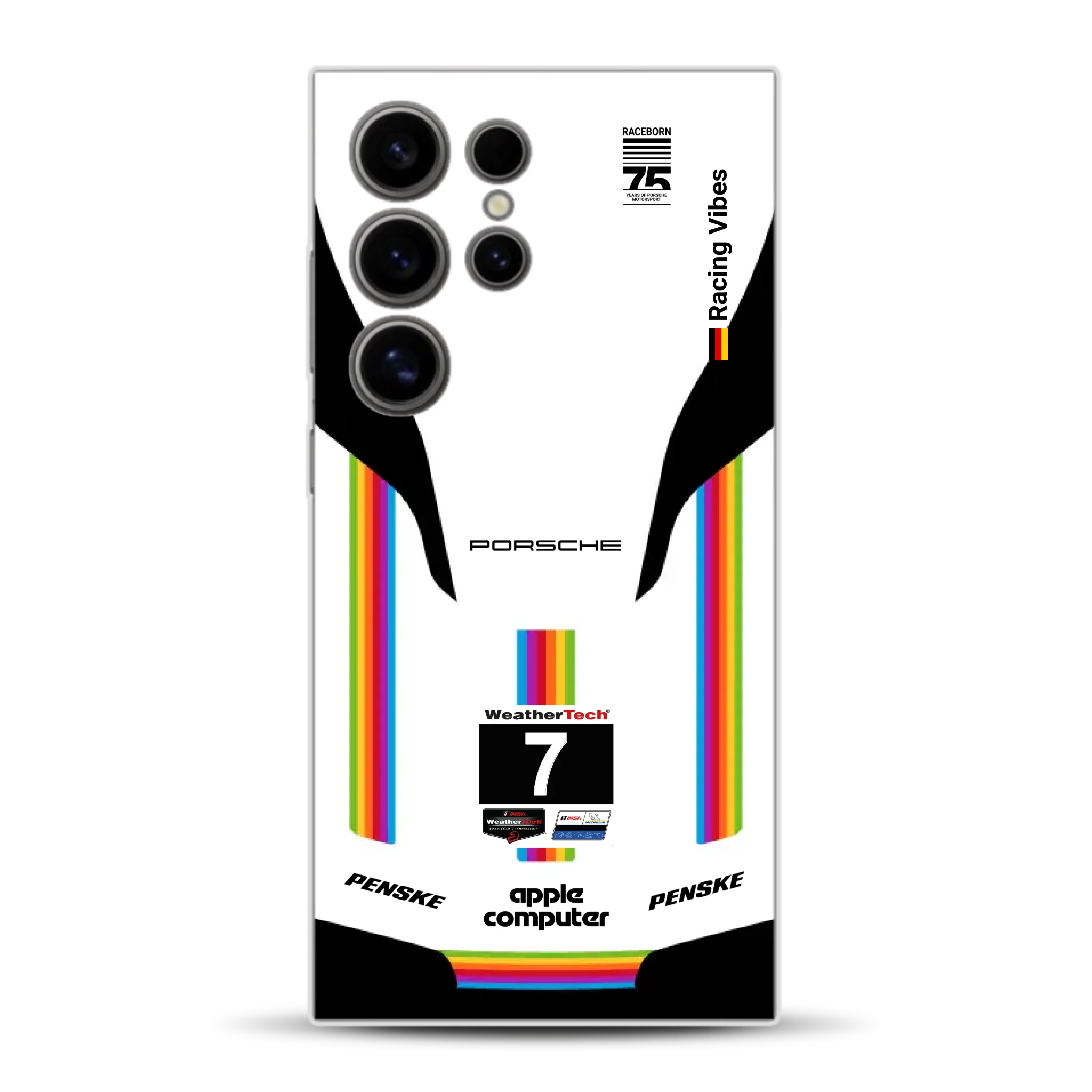Porsche 963 Apple Retro Livery - Custodia per cellulare personalizzata per Samsung