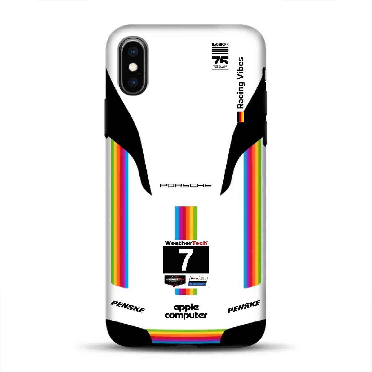 Porsche 963 Apple Retro Livery - Custom Premium Case for iPhone